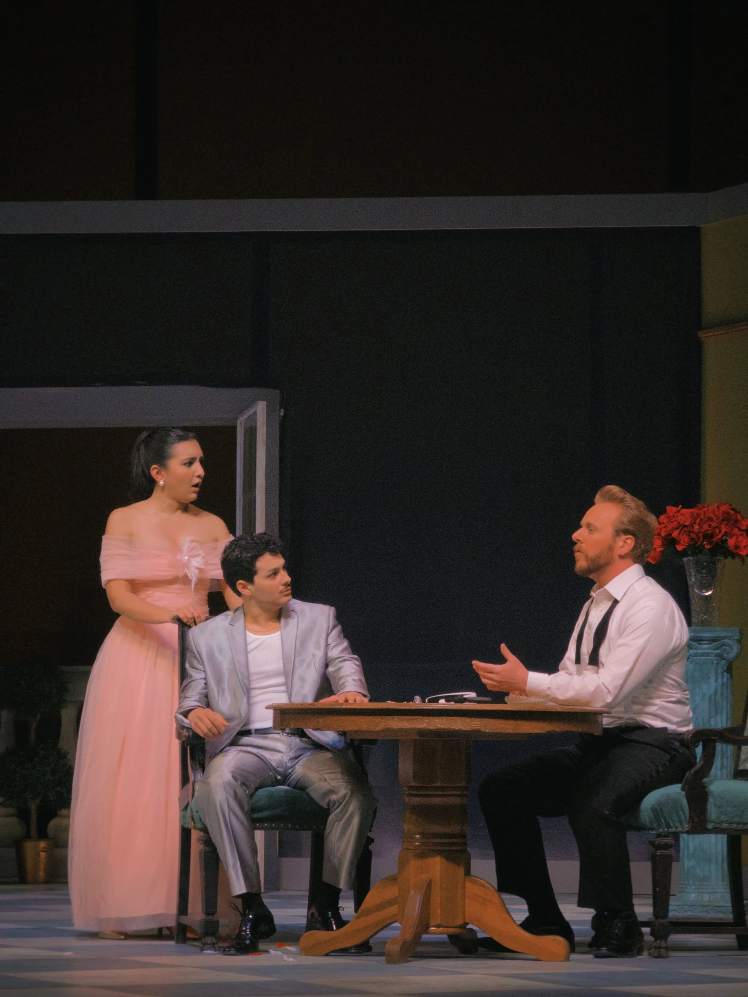 As L'Amante in Gian Carlo Menotti's "Amelia al ballo" at The Fisher Center at Bard, 2026 (Photo by Leonor Vasconcelos)