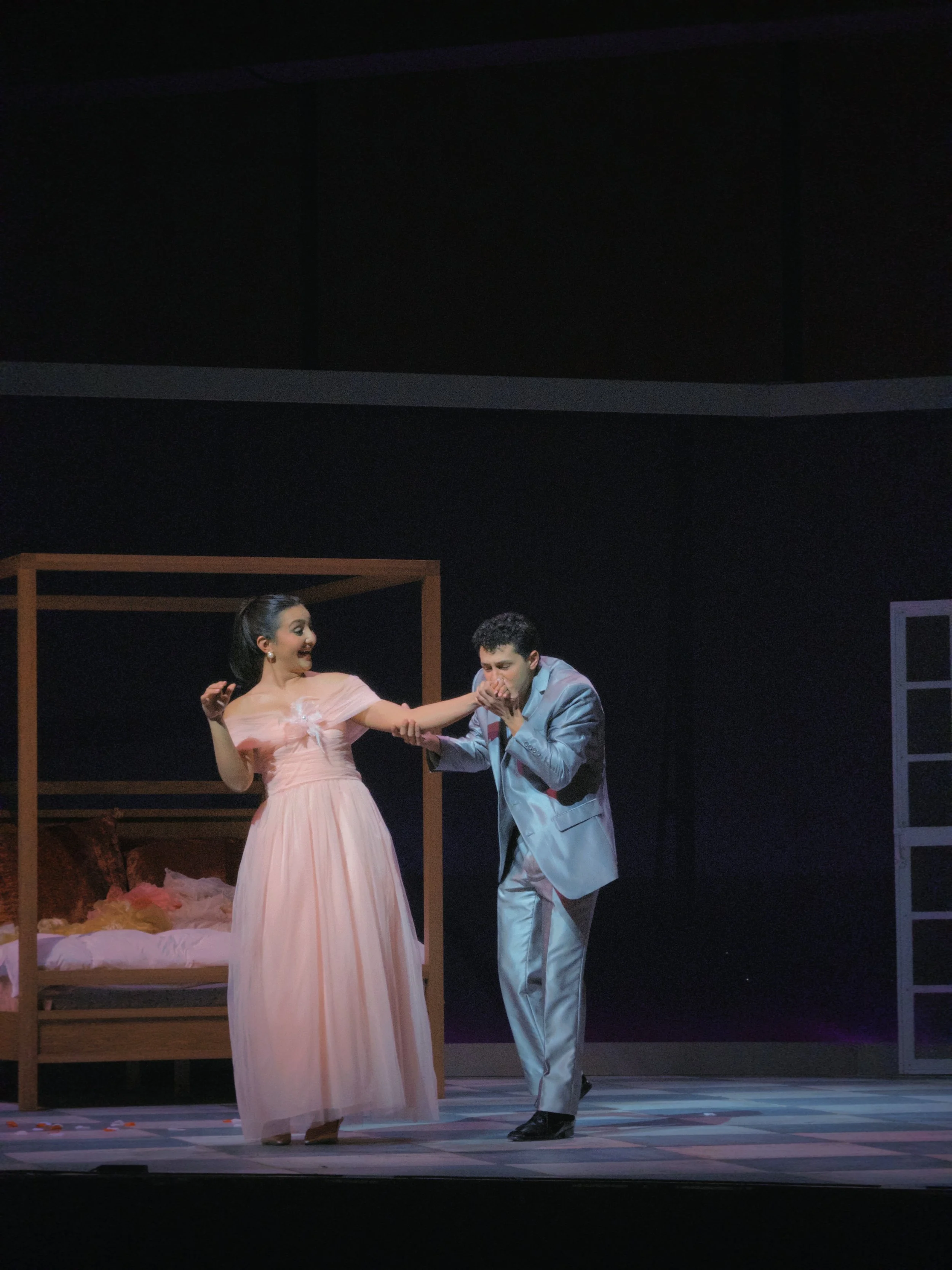 As L'Amante in Gian Carlo Menotti's "Amelia al ballo" at The Fisher Center at Bard, 2026 (Photo by Leonor Vasconcelos)