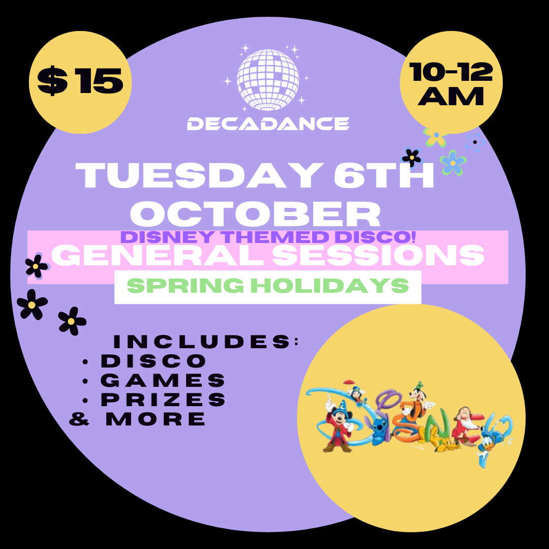 Perth School Holidays Disney themed disco