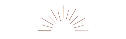 Stylized black sun with pink rays and a pink horizon line