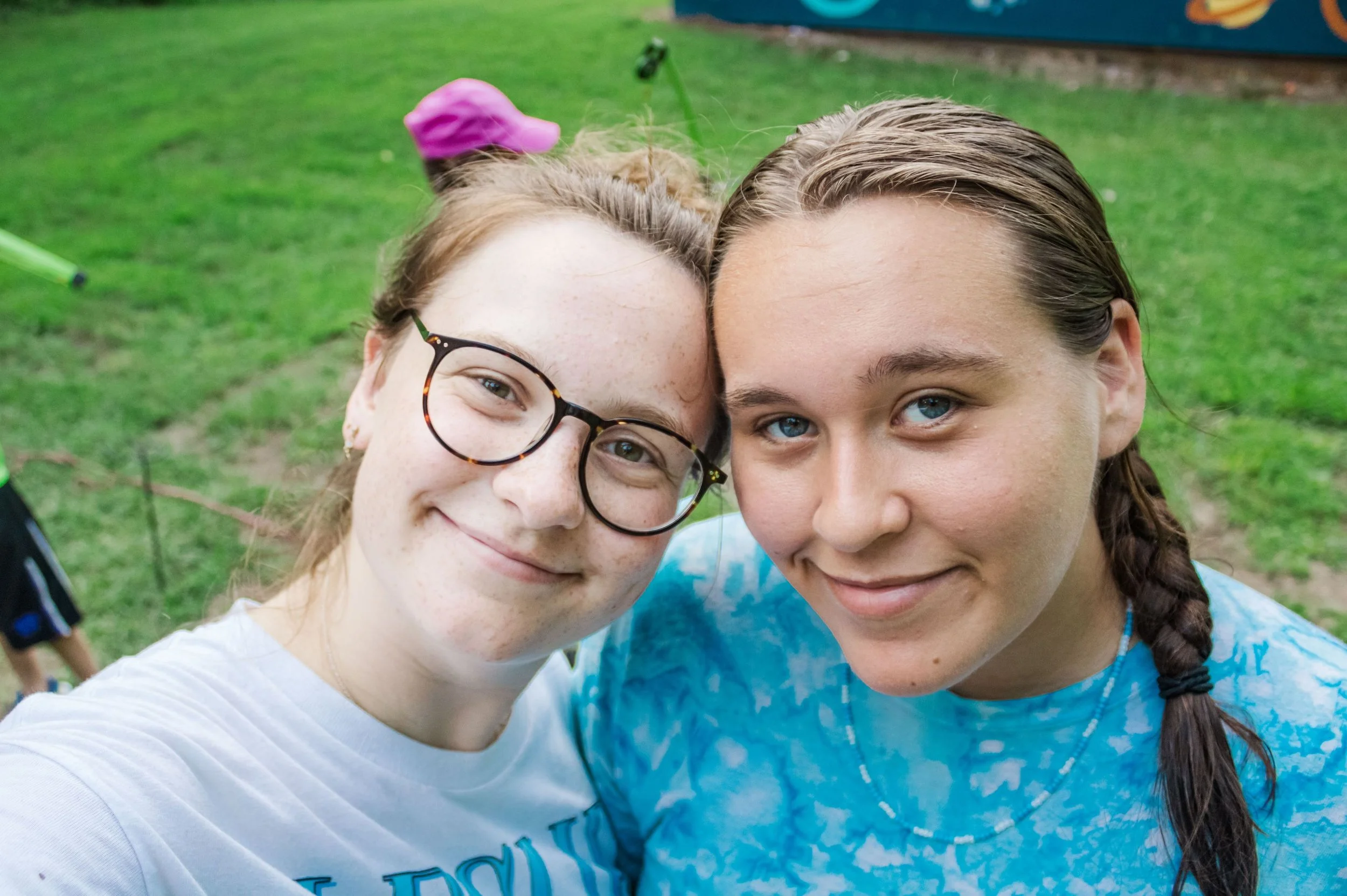 Heartland Christian Camp Paid Gap Year Internship women standing and smiling together Outside Near Kansas City, Missouri