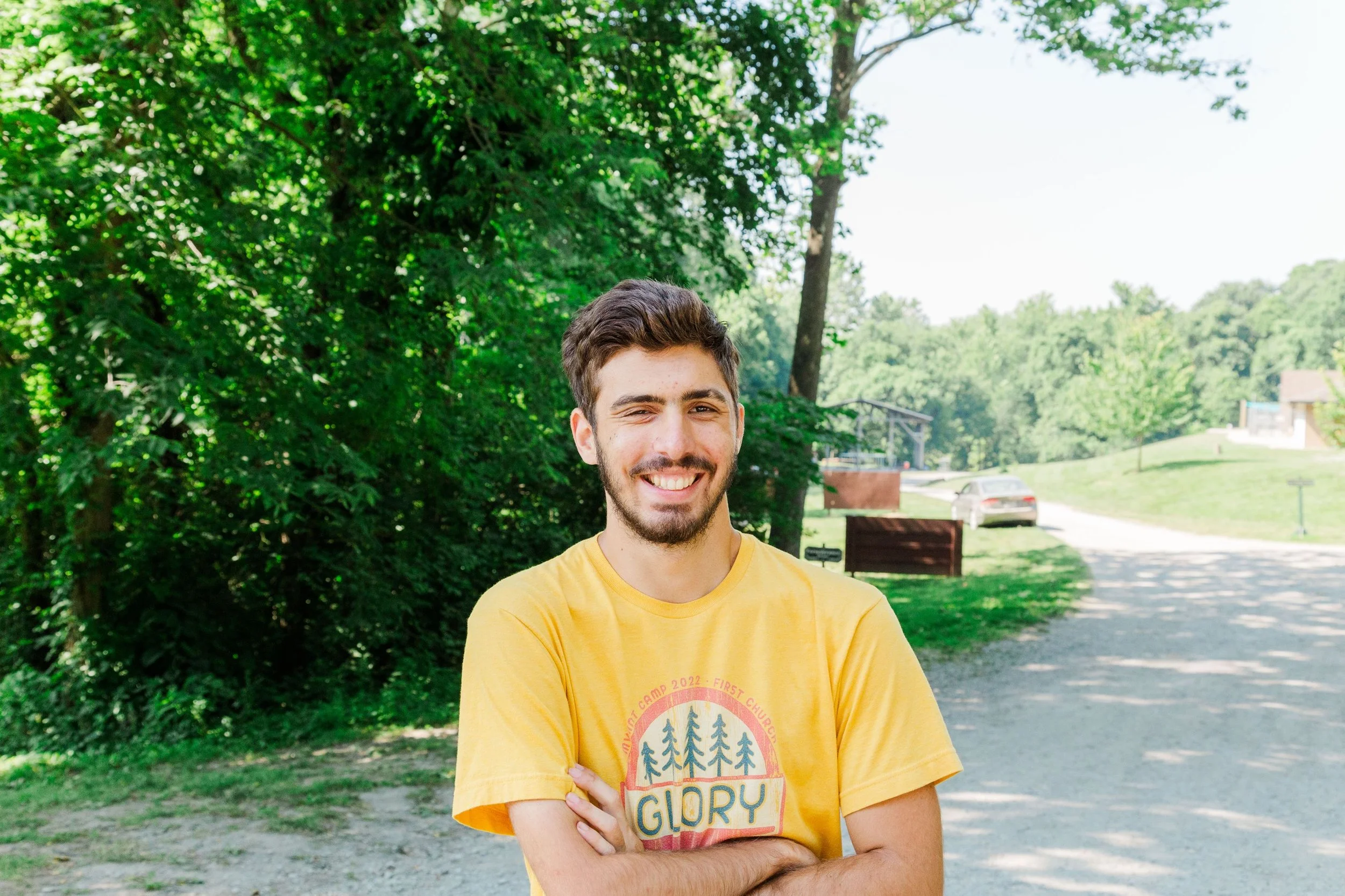 Heartland Christian Camp Paid Gap Year Internship man standing and smiling Outside Near Kansas City, Missouri