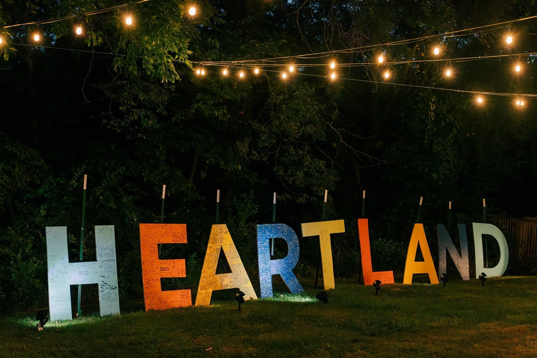 Heartland Christian Camp Paid Gap Year Program Cornerstone sign of Heartland in big letters on property near Kansas City, Missouri