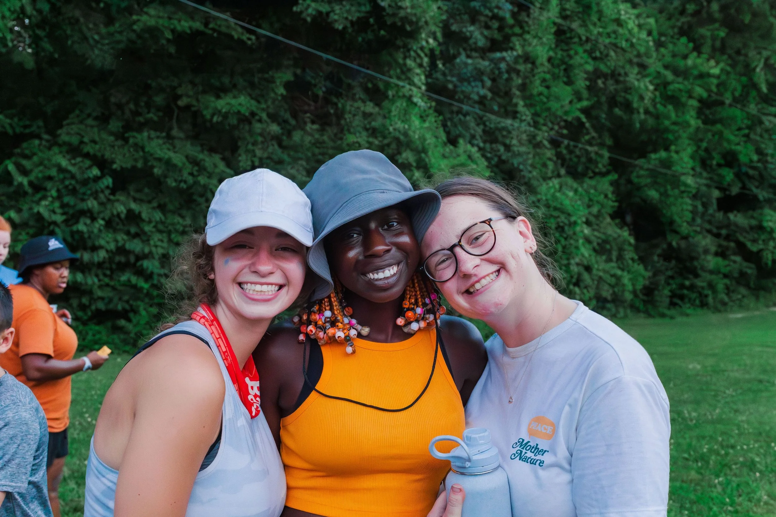 Heartland Christian Camp Paid Gap Year Internship women standing and smiling Outside Near Kansas City, Missouri
