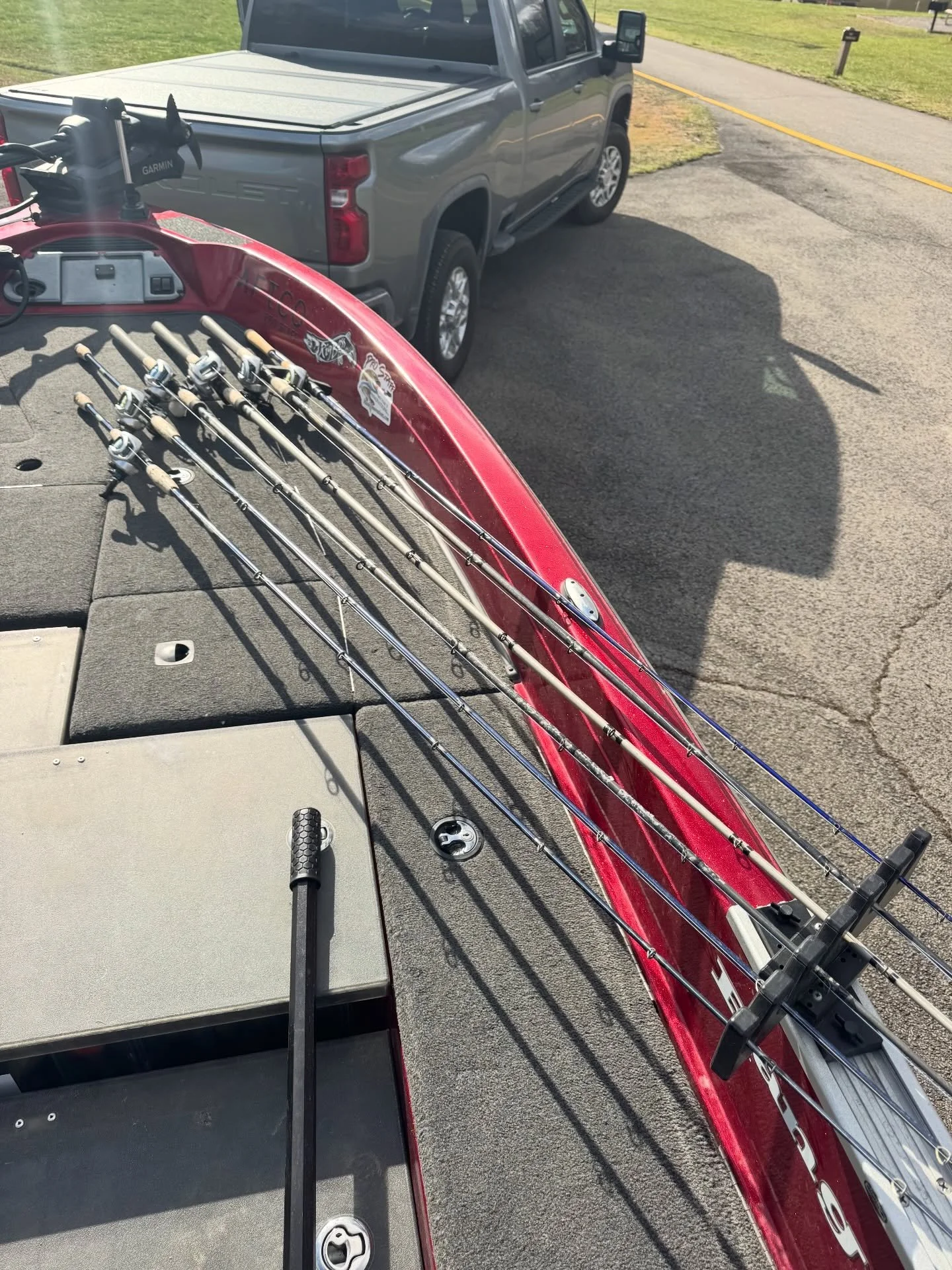 Chase rigged and ready for the drive to the lake @gibsonsguideservice_ @chasegibsonfishing Rod&rsquo;s Secure &amp; Protected in his #WAVProducts #RodHolders wavproducts.com