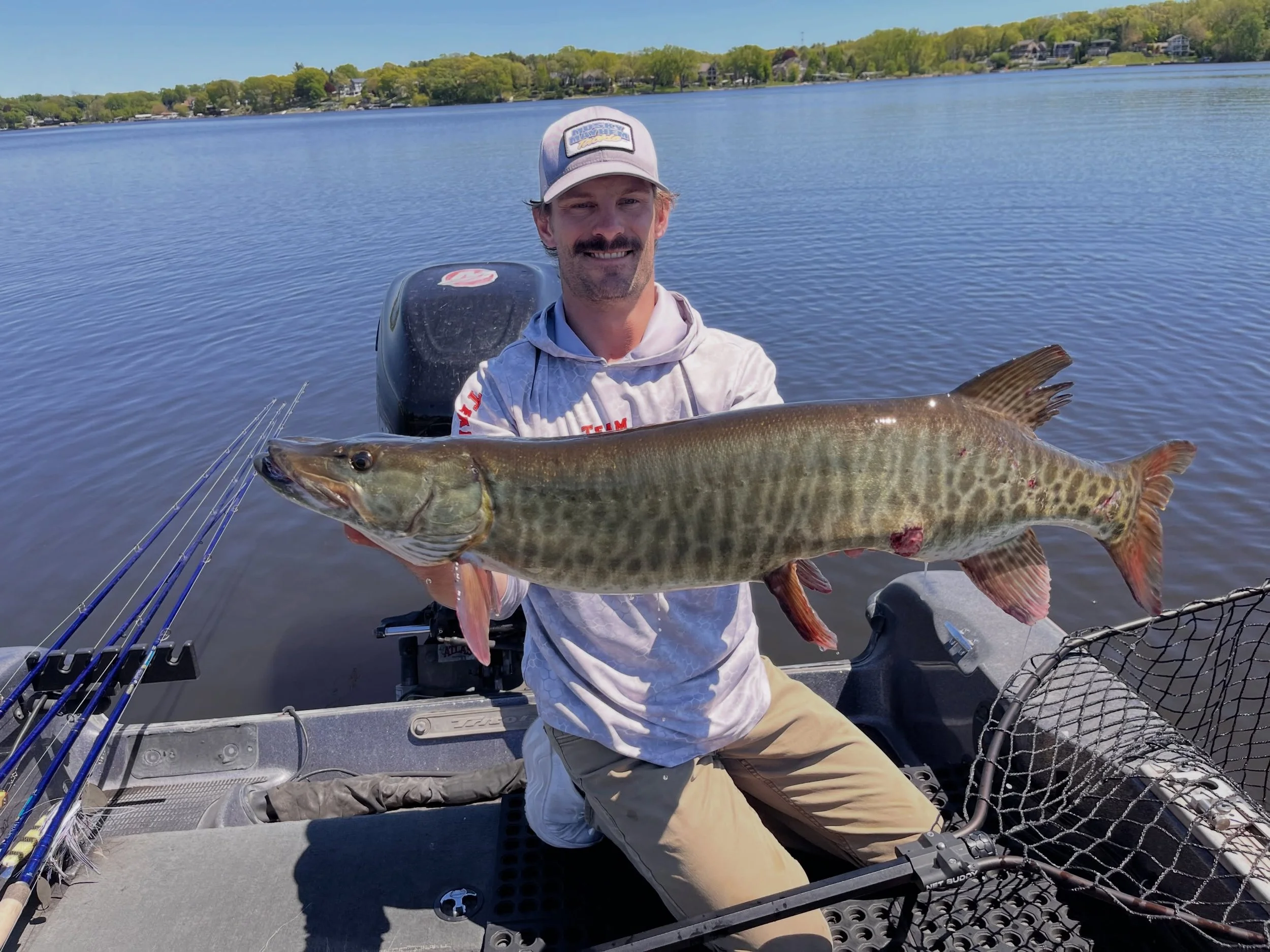 For people that fish from the back of the boat, having your rods at an arms length away makes which rod to use or even access to a throwback bait seamless and immediate. Rods secure in the front WAV for the drive to the lake and accessible and out of