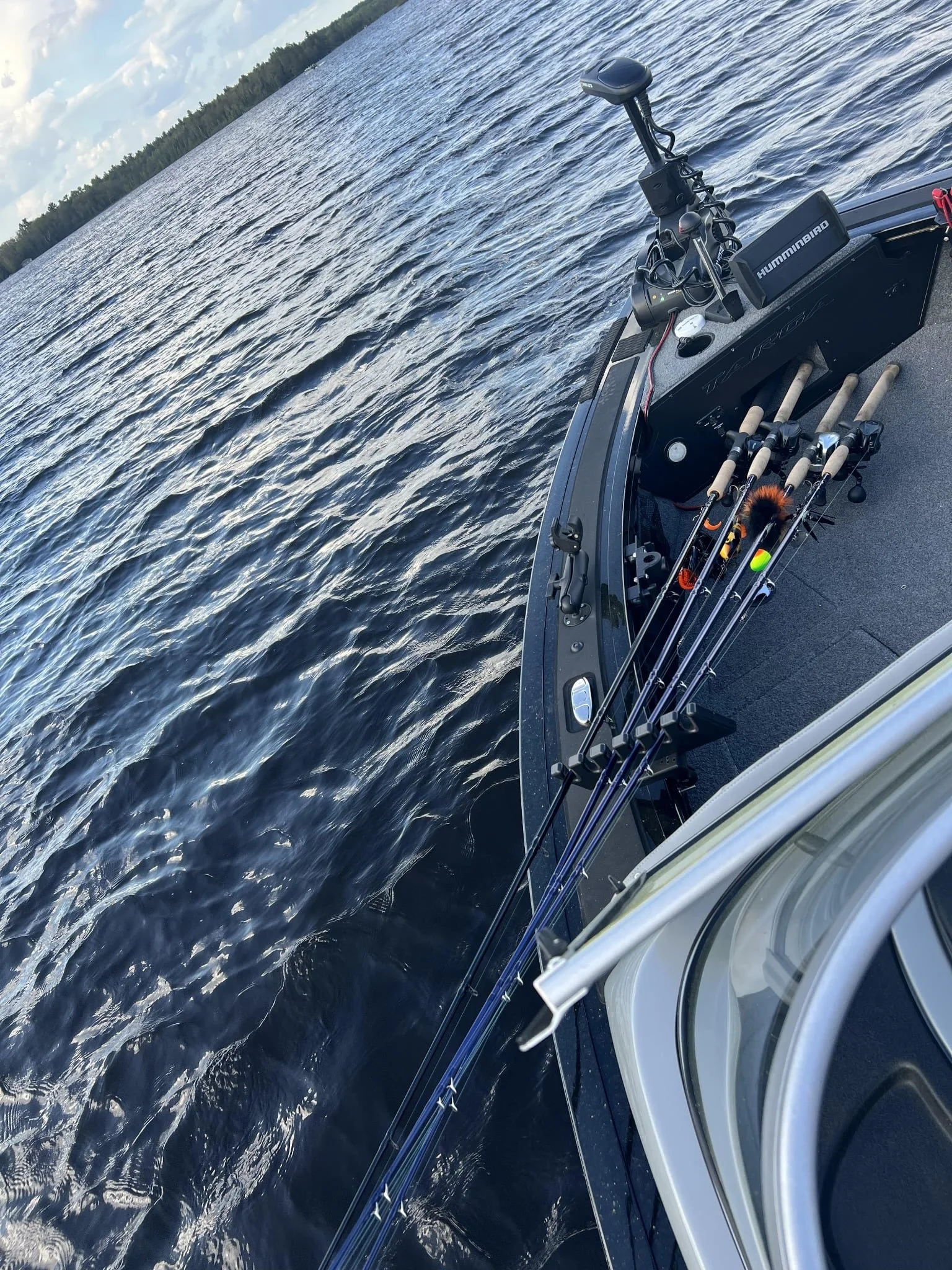 Nick said his 6 Slot WAV Rod Holder has been working great since he&rsquo;s had it installed on his tracker! It&rsquo;s perfect as most people usually lay and pile up their rods in spots like this on many different style boats anyways, but now Nick h