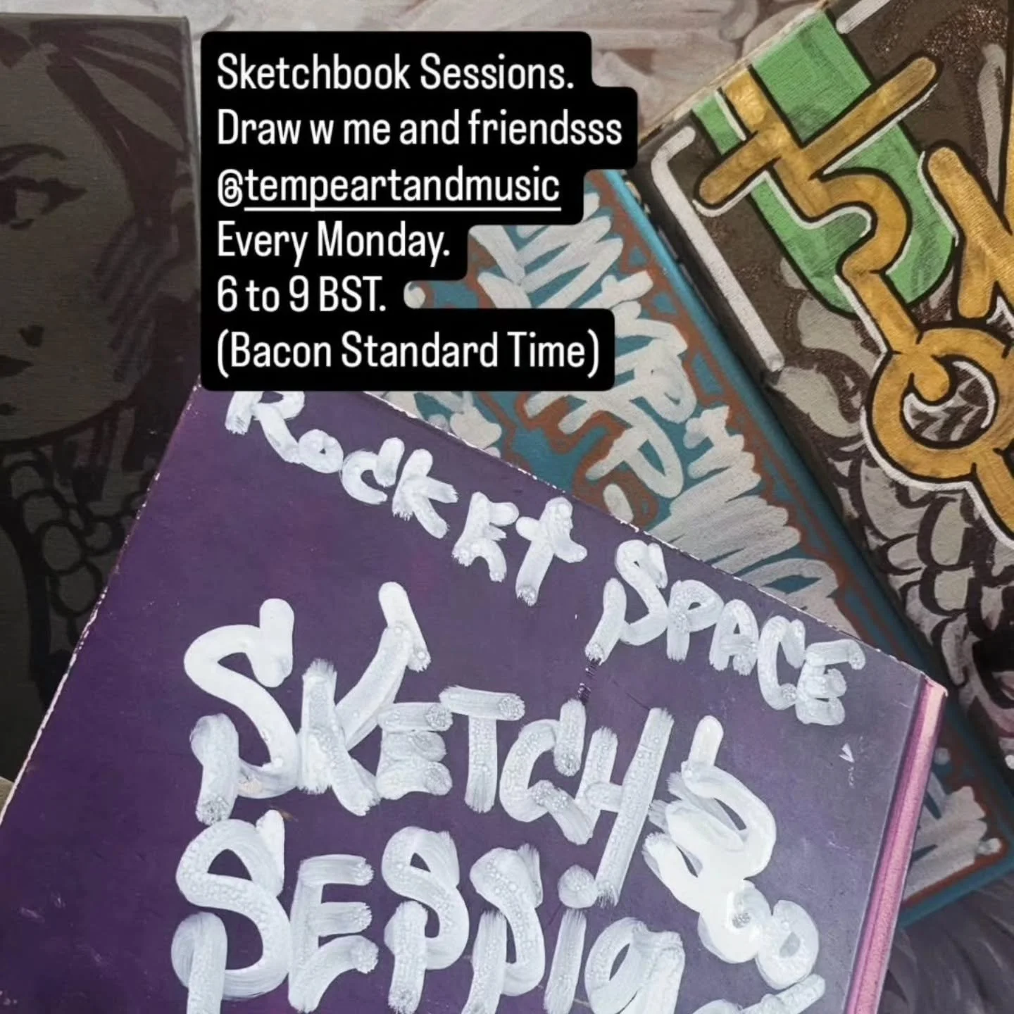 More Sketchbook Sessions with BaconCat tonight 6 to 9pm. Come and join the  chill vibes with great music!  We will be doing again next Monday and every Monday in January.

All ages, free to attend.