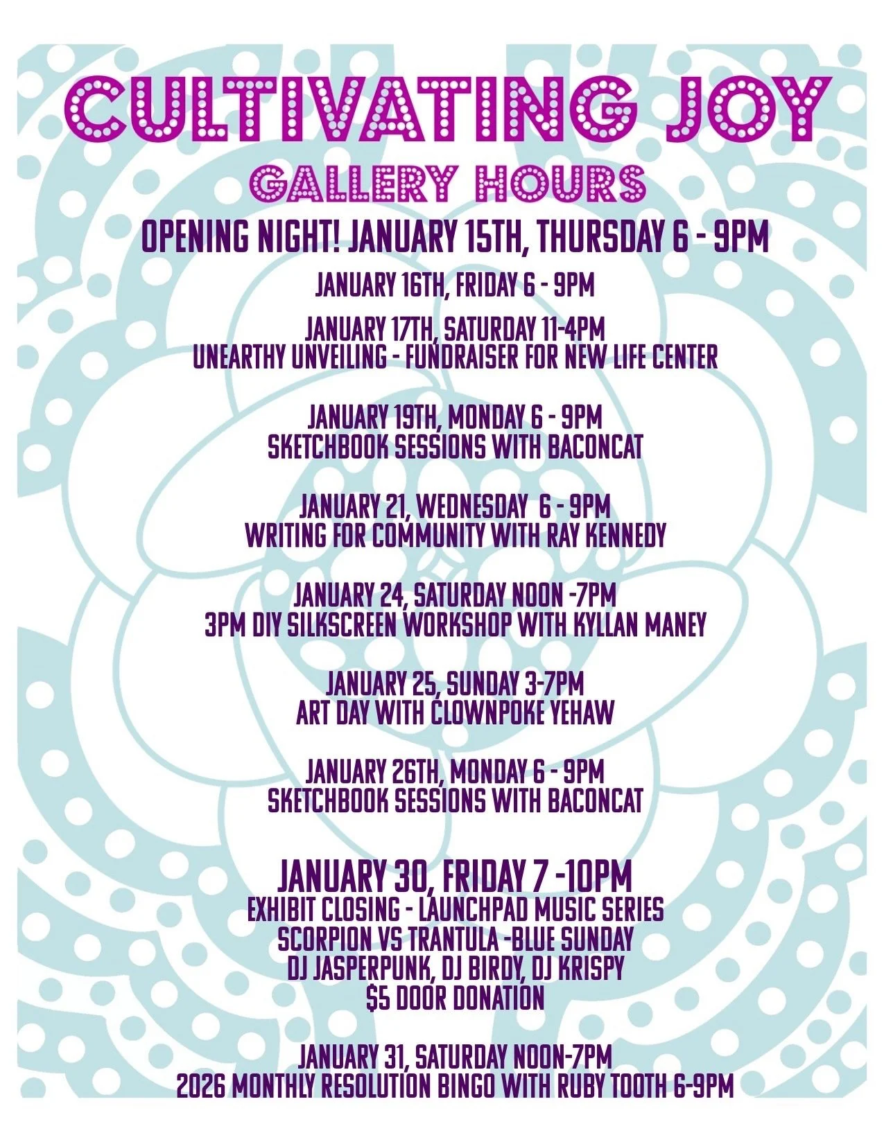 GALLERY OPEN HOURS UPDATED!

Swipe to see some high lights from opening night 🤏