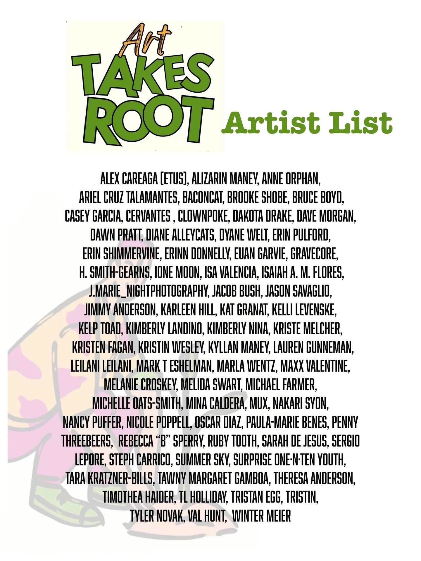 The artist list for this Friday is out!! 
If you&rsquo;re on this list, comment below 👋 

Tempe Leadership @tempe.leadership and @classxli will be hosting a fundraiser art show to raise money for the Storm to Shade project.

They&rsquo;ll be plantin