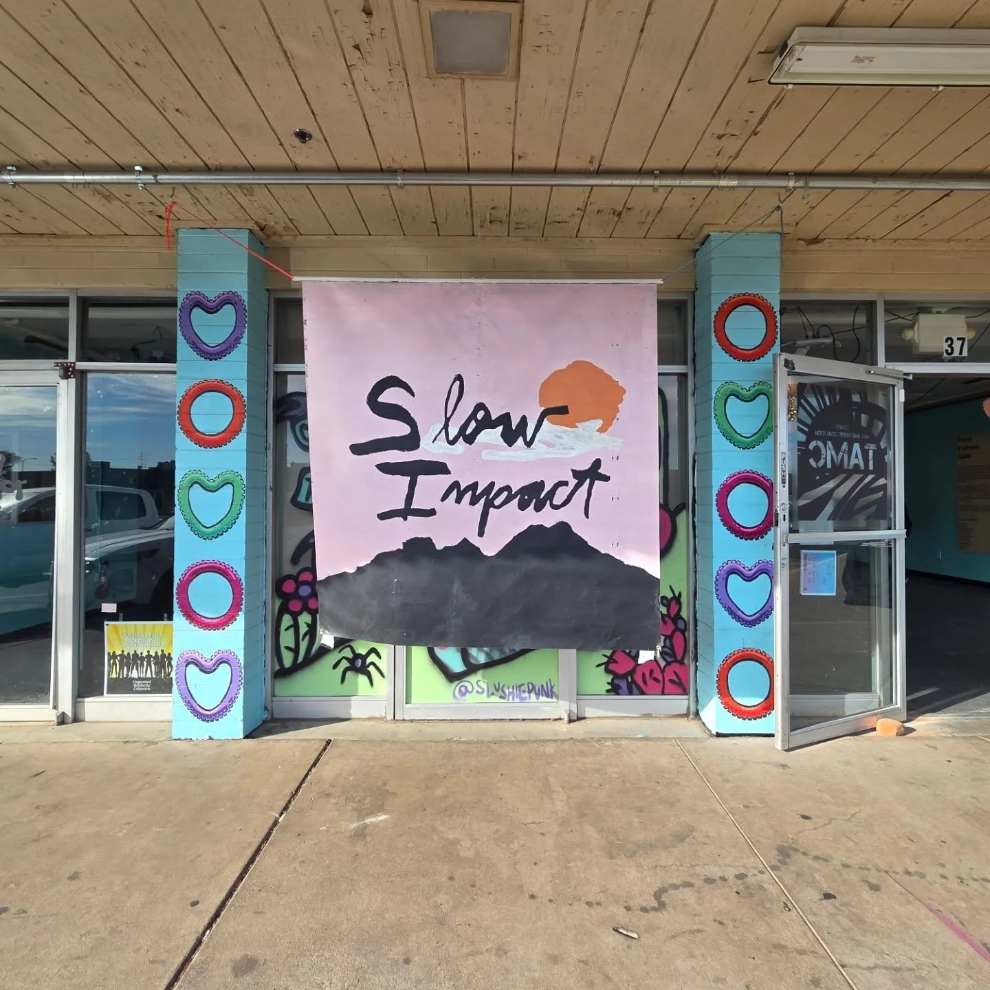 Slow Impact had an art opening at the Rocket Space Gallery this evening. We are grateful to the amazing team who planned and installed this art exhibit. 

We are extending viewing hours for this exhibit this Friday - Sunday noon to 5pm.