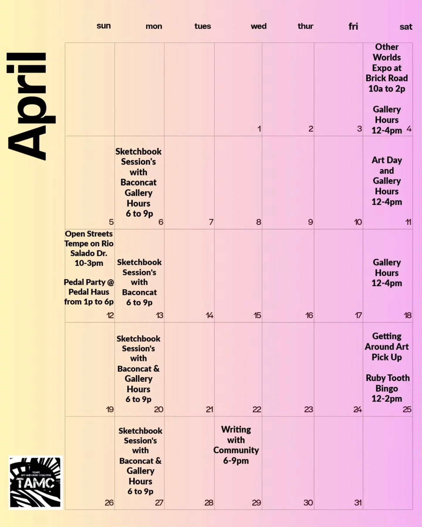 April is here and we aren&rsquo;t foolin&rsquo; around!

Another packed month of super fun events at Rocket Space and all over Tempe. 

Which events are you coming to?