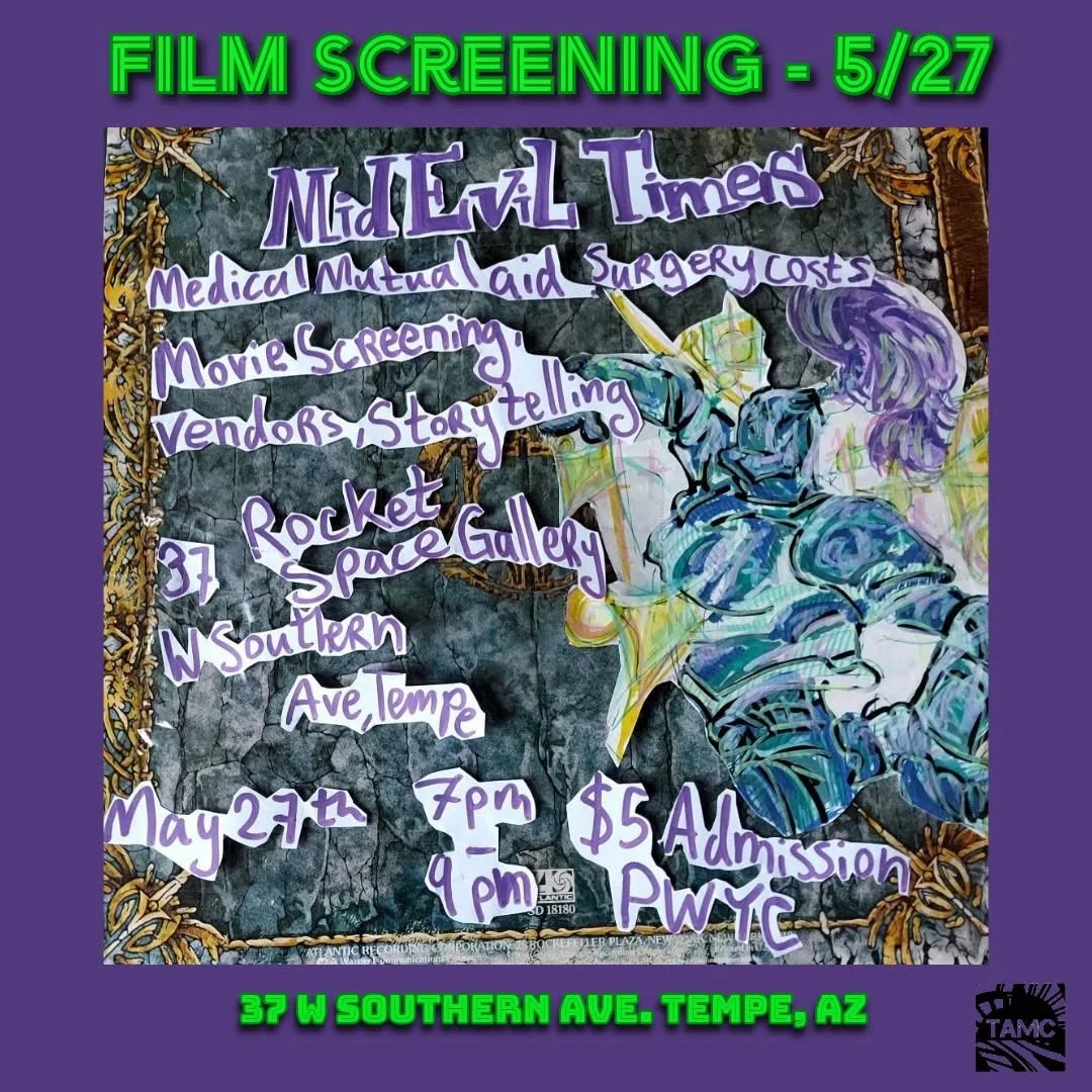 Clownpoke and Faux Lady present a Ren Fair Evening! 

Story telling, Vendors and a Film Screening of Devon Daniel Green&rsquo;s Mid/Evil 

Wednesday, May 27
7-9 PM 

5$ or PWYC all admission proceeds will be donated towards mutual aid and the surgery