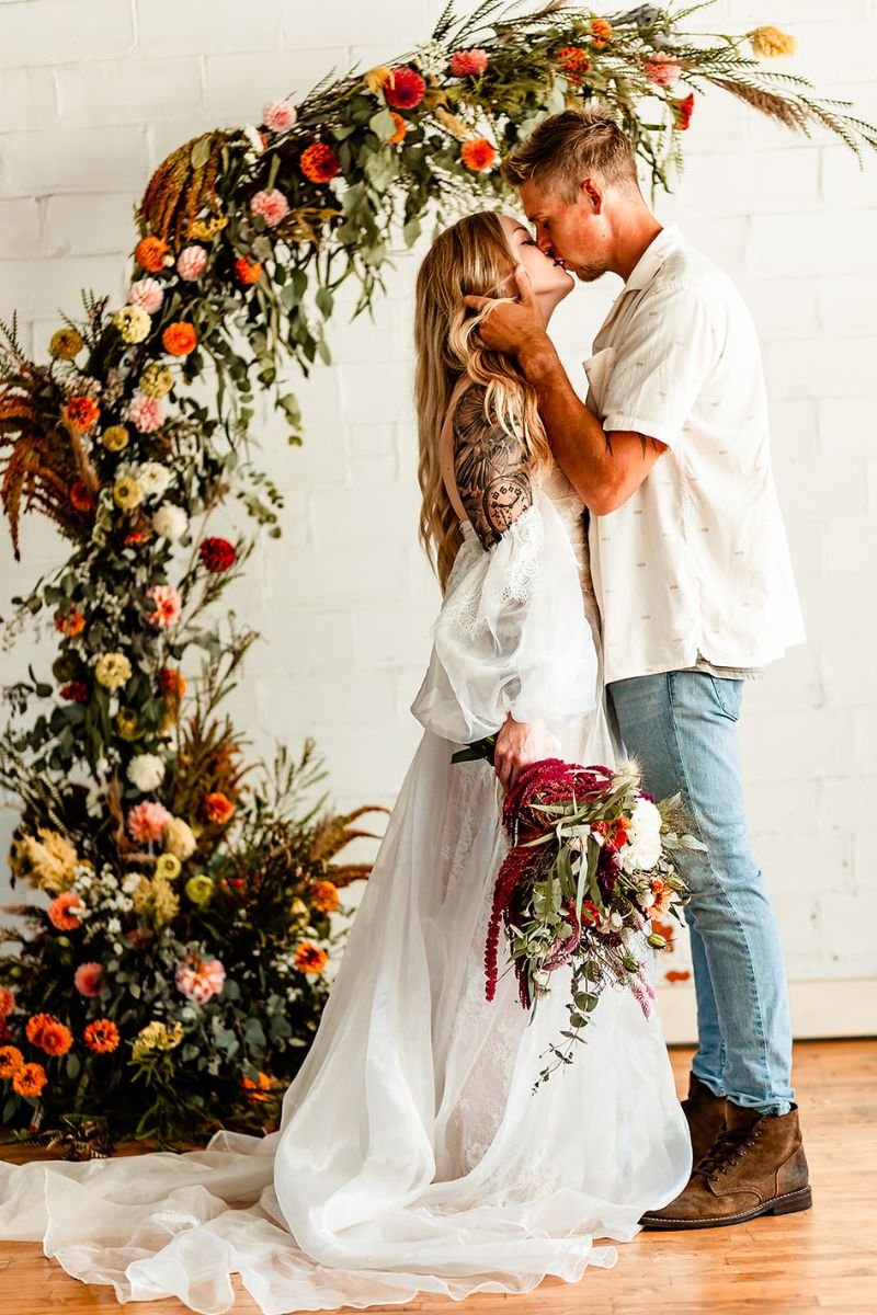 Bridal Photoshoot - Flower Arch - Wild and Free Florals