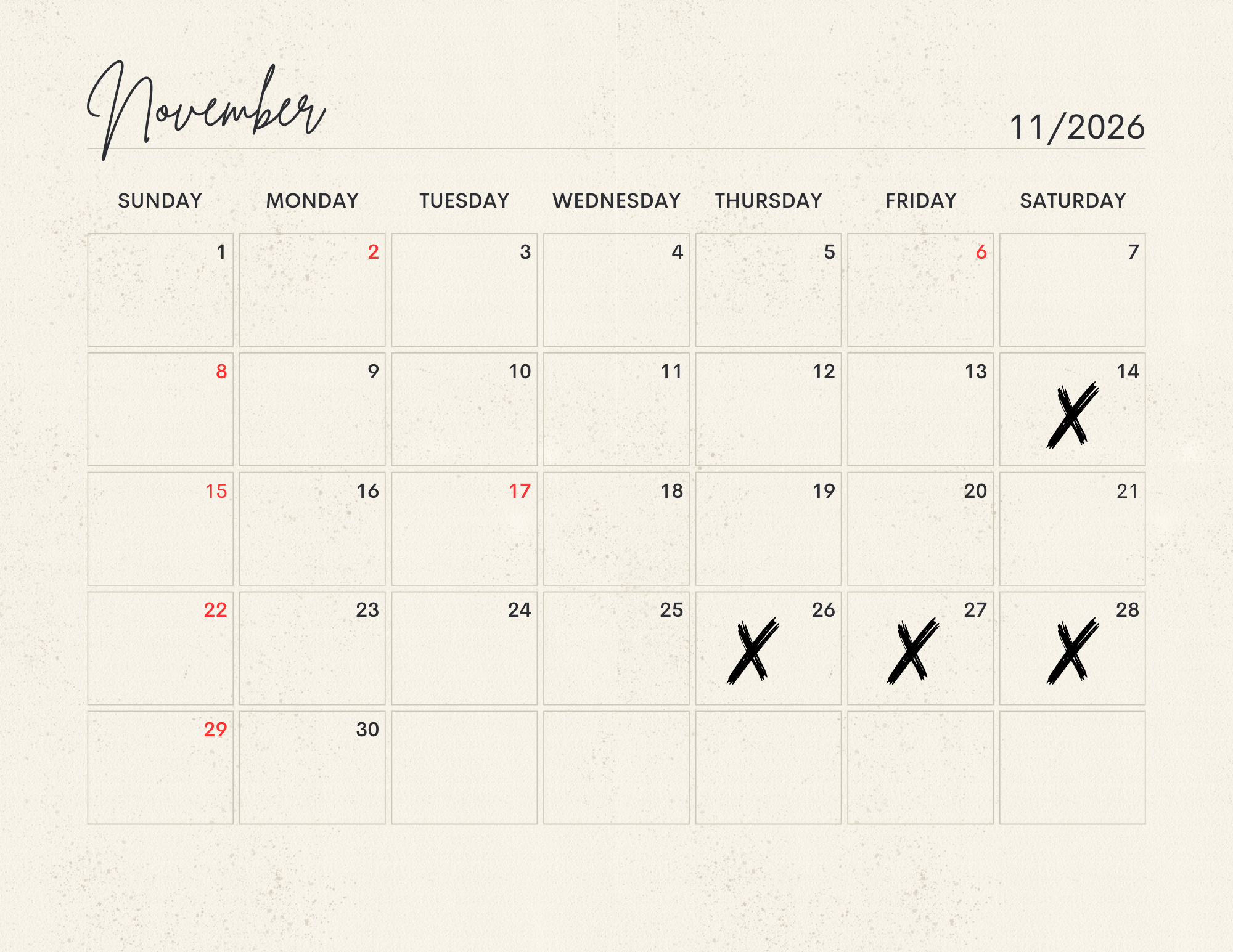 November Bookings - Wild and Free Florals