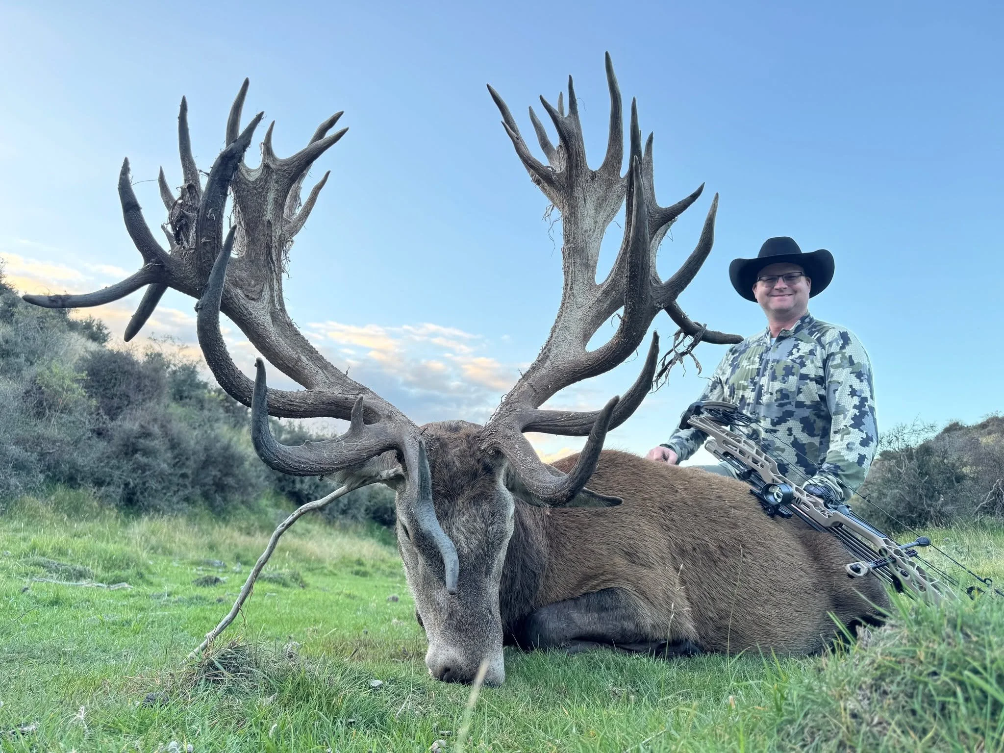Beaut stag with the bow congratulations Buck on your epic New Zealand Hunting Adventure!  Bow hunting at its best! What is next with the bow? Stay tuned!

Book your New Zealand Hunting experience with the team at New Zealand Trophy Hunting! You will 