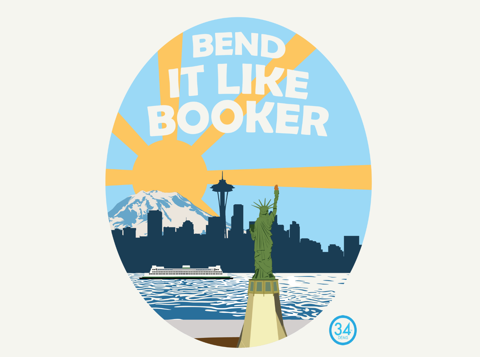 34th Dems "Bend it Like Booker" Event