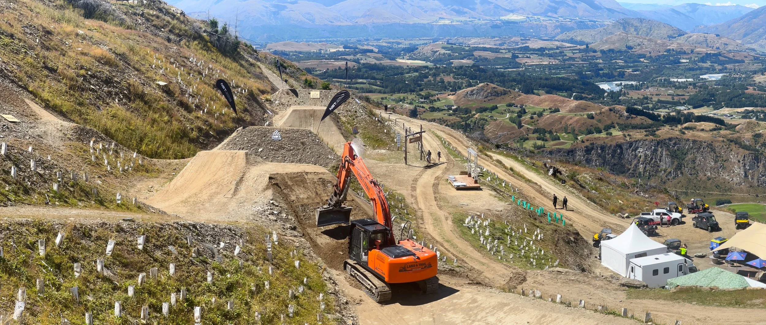Natural selection bike mtb event building jumps