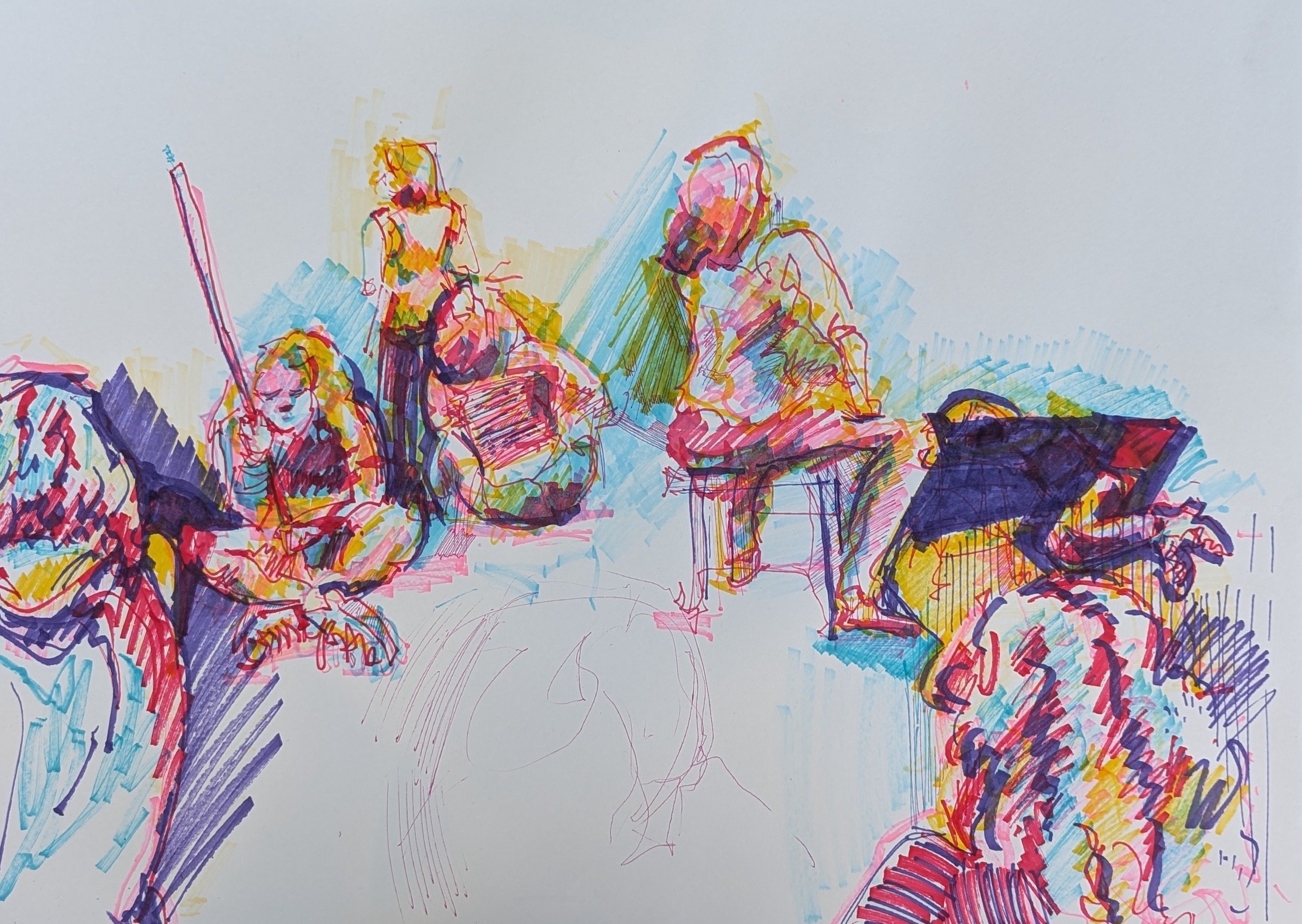figure studies alcohol marker on bristol paper