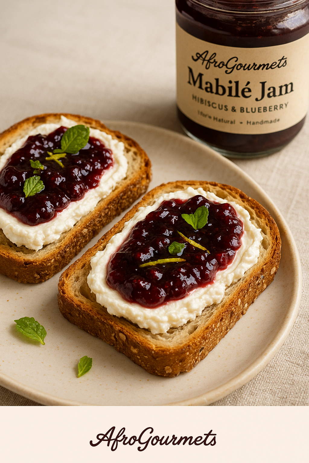 Mabilé Jam Toast with Ricotta