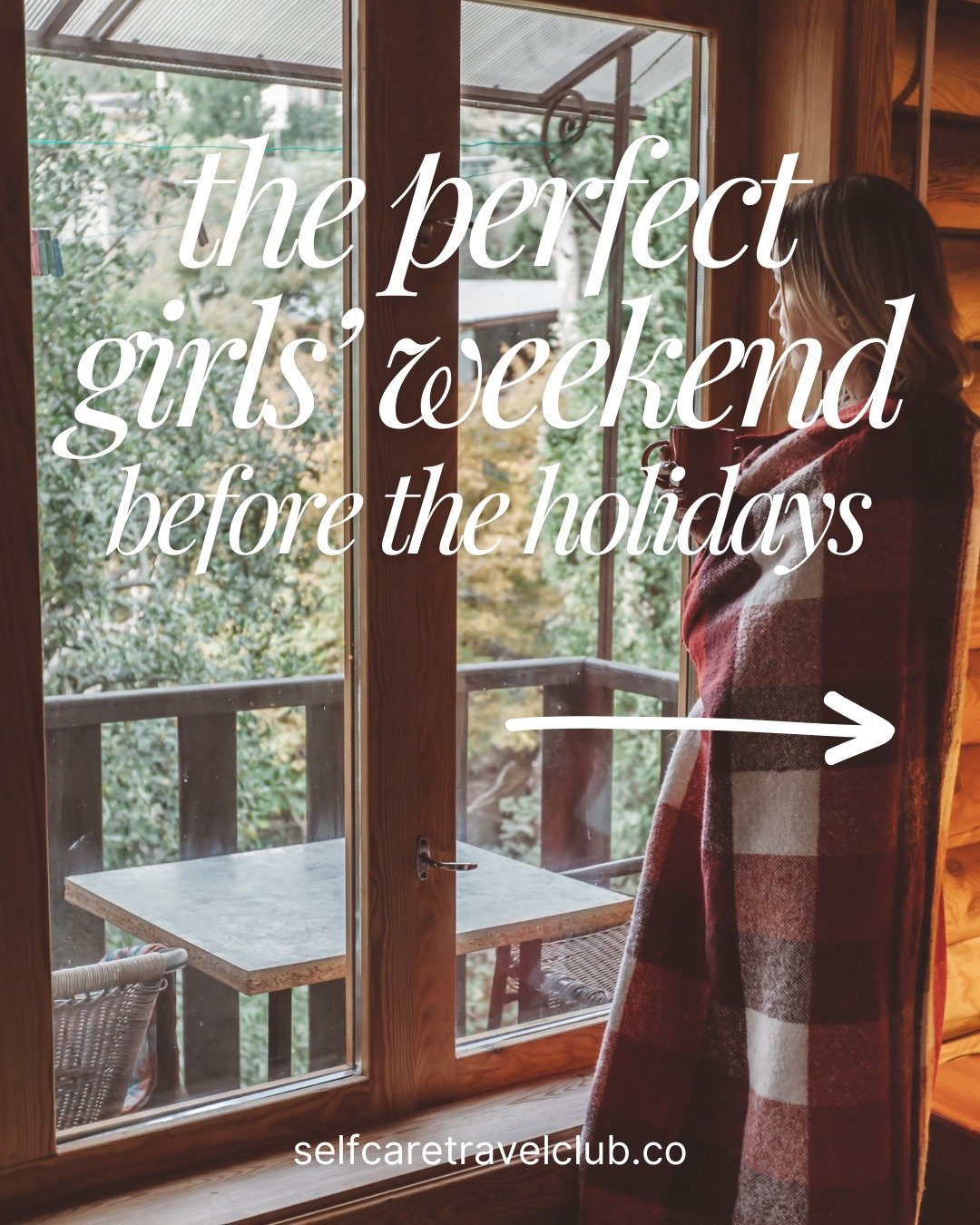 ✨ The perfect girls&rsquo; weekend before the holidays ✨
Step away from the bustle, breathe in mountain air, and spend a weekend that actually fun and restores you.

✔️ Gorgeous resort stay
✔️ All meals + plans done for you
✔️ Connection, laughter, a