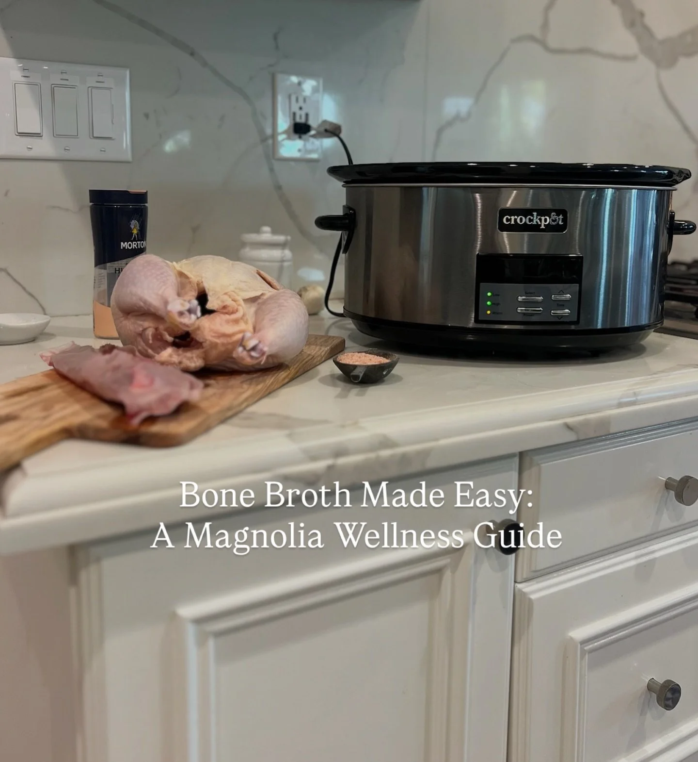 There&rsquo;s something so grounding about starting (or ending) your day with a warm cup of bone broth 🤍

This is my go-to simple bone broth hack:
✔️ One whole chicken
✔️ 4 quarts of water
✔️ High-quality Himalayan or sea salt

That&rsquo;s it. Clea