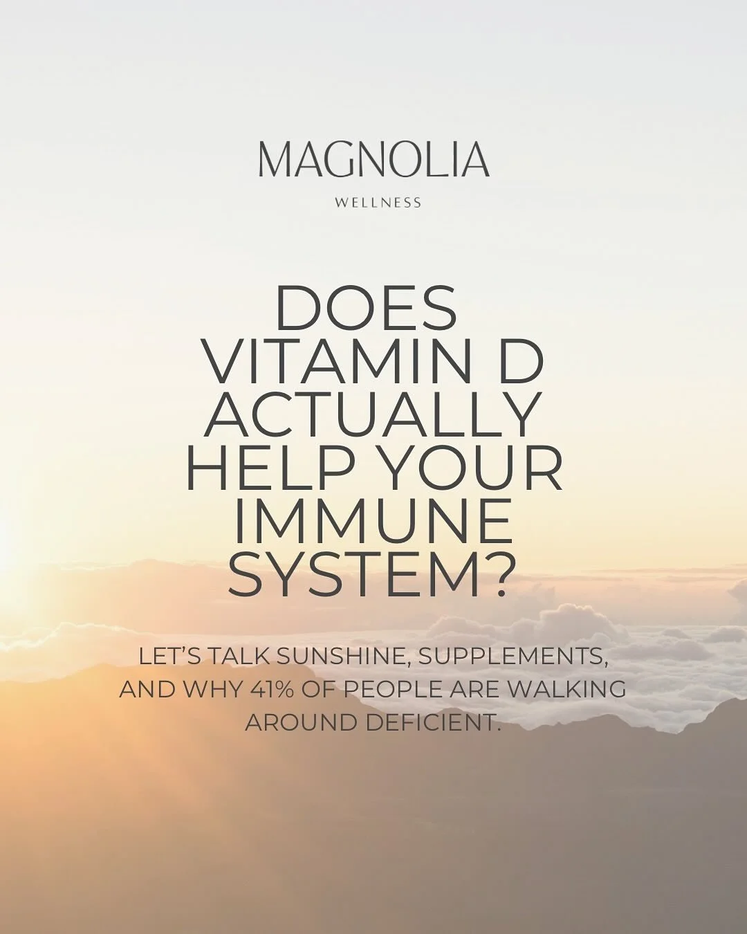 41% of people are low in Vitamin D right now and have no idea.

And it is not just about your bones.
Vitamin D is actually a hormone.
It touches your immune system. Your mood. Your sleep. Your fertility. Your energy.

If you are tired all the time, g