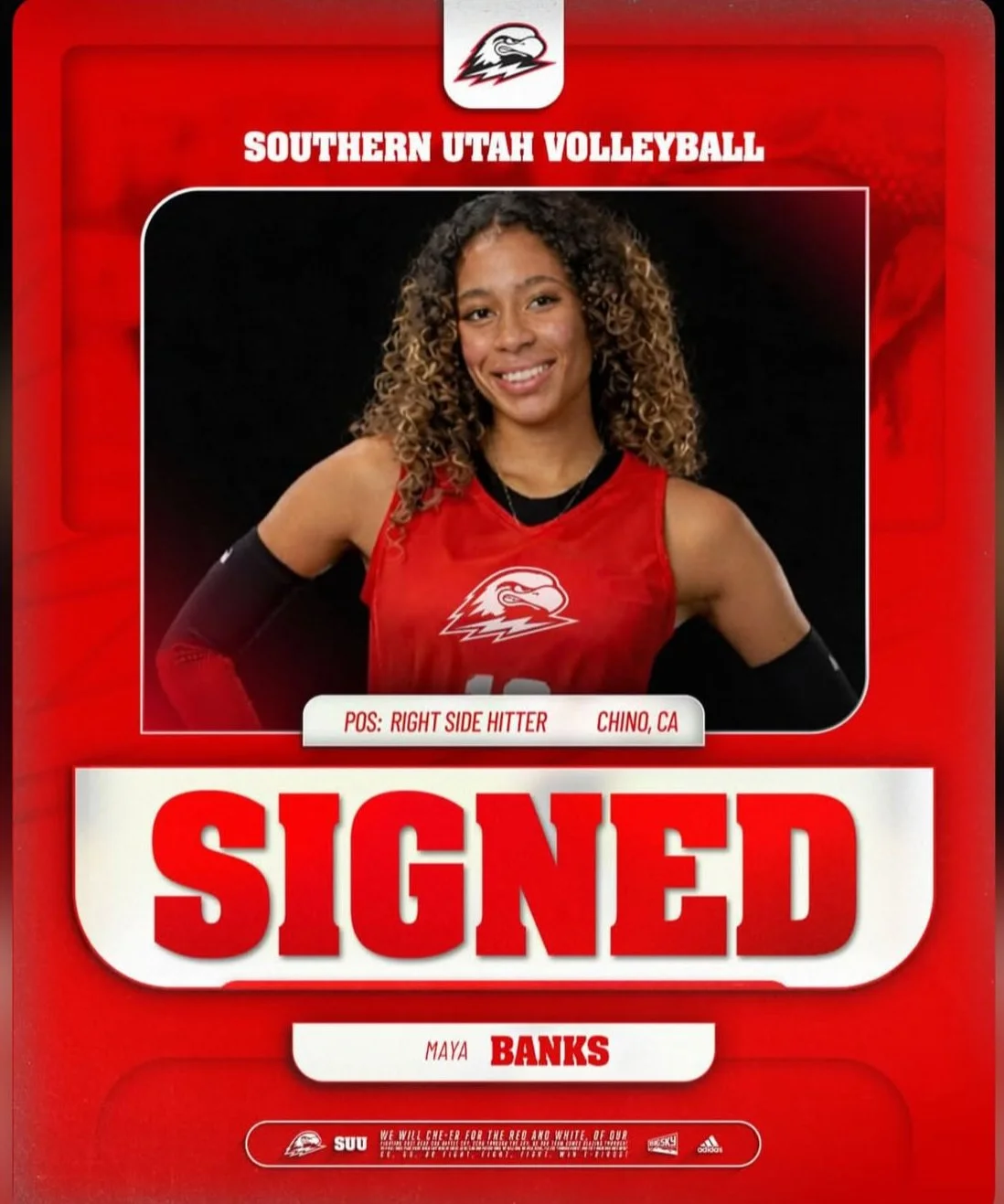 Committed (Southern Utah - DI) Maya Banks - 2026 Transfer Right Side Hitter (Profile)