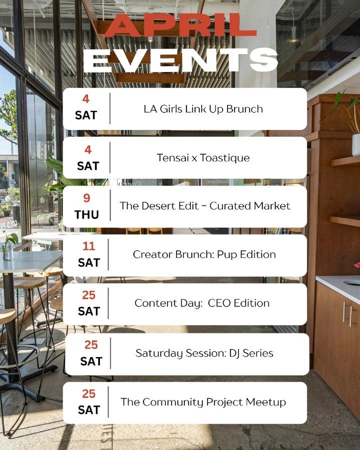 April is packed&mdash;join us at Toastique Sunset for curated brunches, markets, and community-driven experiences all month long ✨