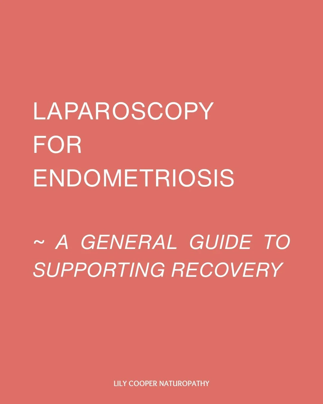 Laparoscopy recovery guide - endometriosis 🥲

A new diagnosis of endometriosis can be incredibly bittersweet, confronting and cathartic. Even though many of us go into surgery with the inkling or the deep knowing that it will be found, there is alwa