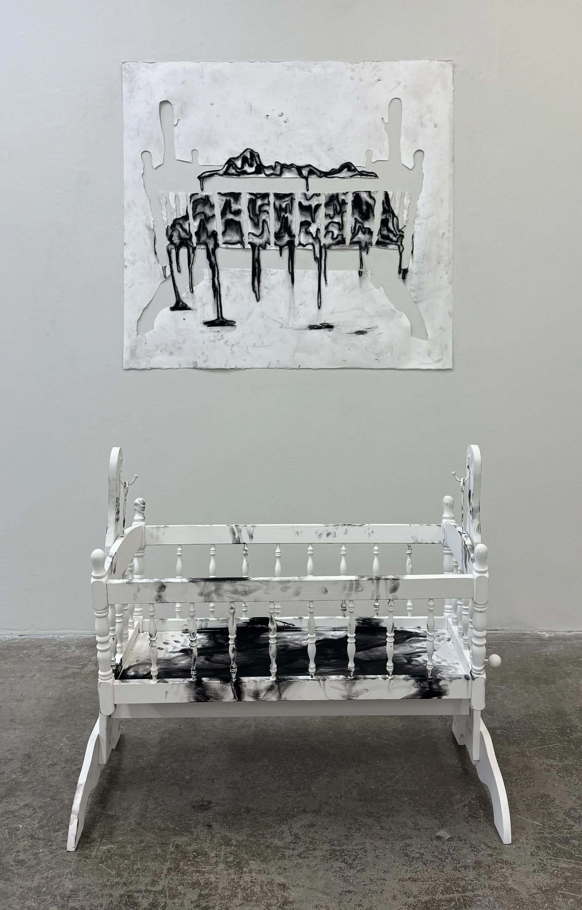 Who was this made for? (and who wasn’t)
2025
Charcoal on paper and cradle
72 x 25 x 25 inches