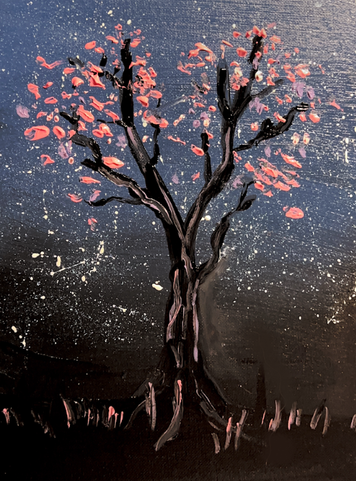 Neon Heart Tree