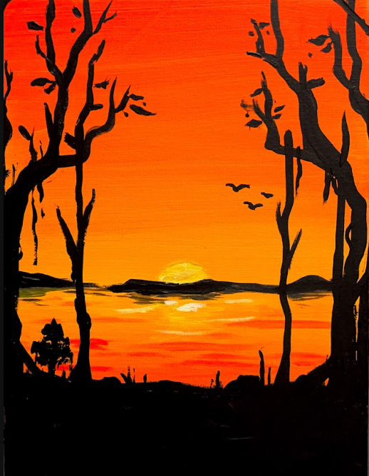 Swamp sunset
