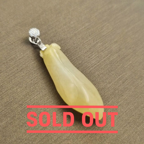 Honey Gold Jadeite Pendant
