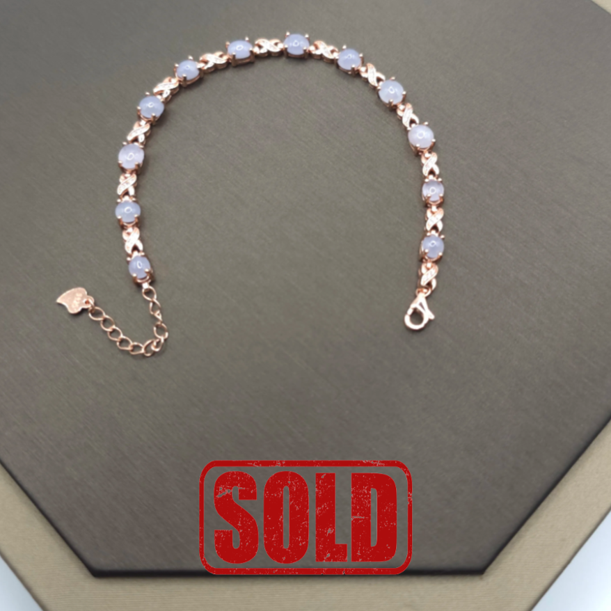 Icy Lavender Jadeite Bracelet