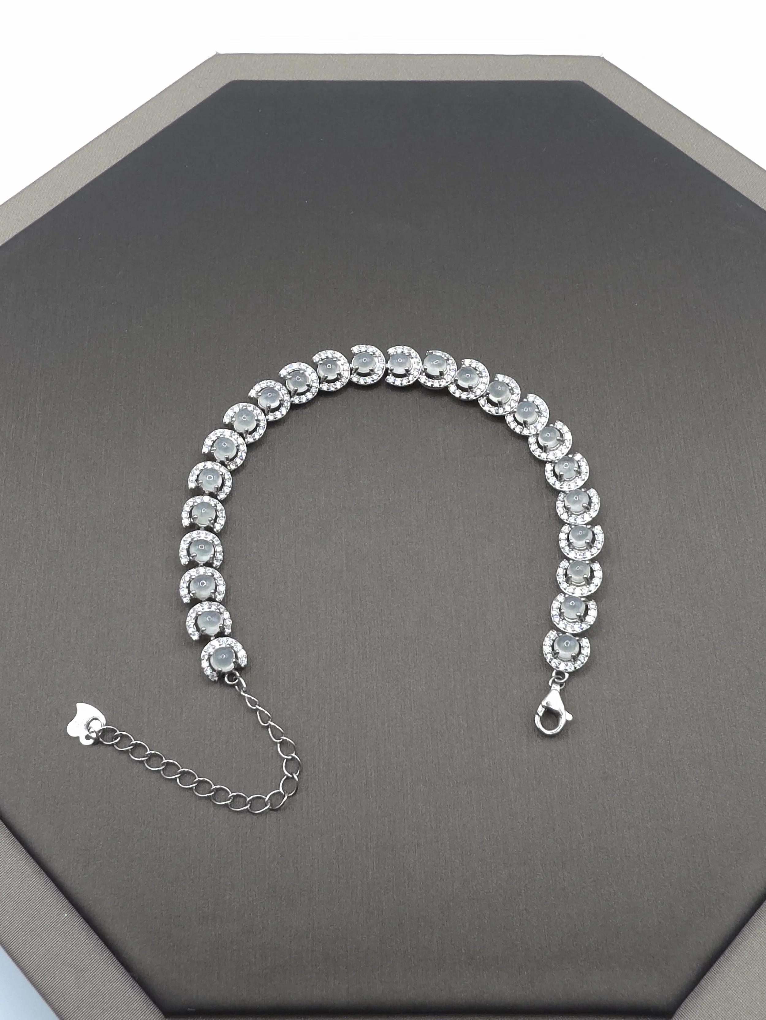 Icy White Jadeite Bracelet