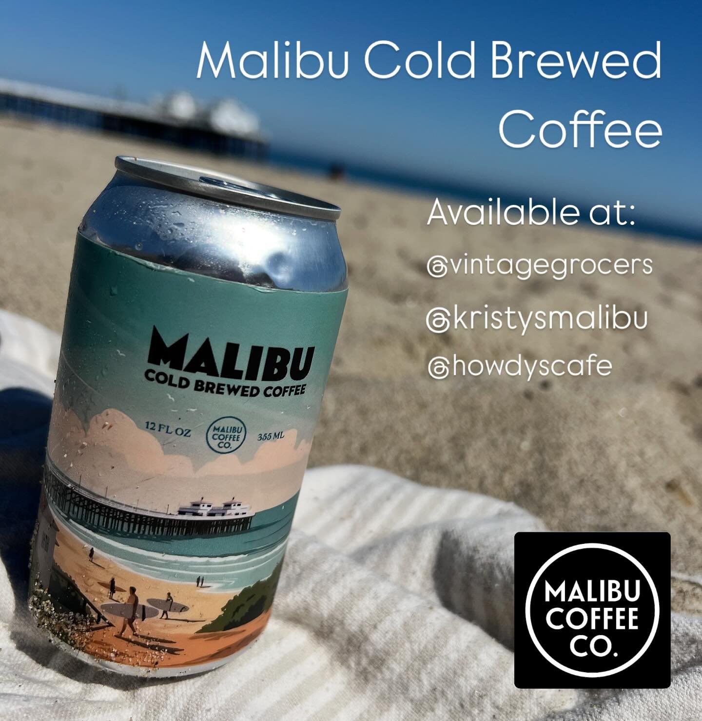 Malibu Cold Brew available at @vintagegrocers  @howdyscafe and @kristysmalibu - 📸 @micaeladawnchambers
