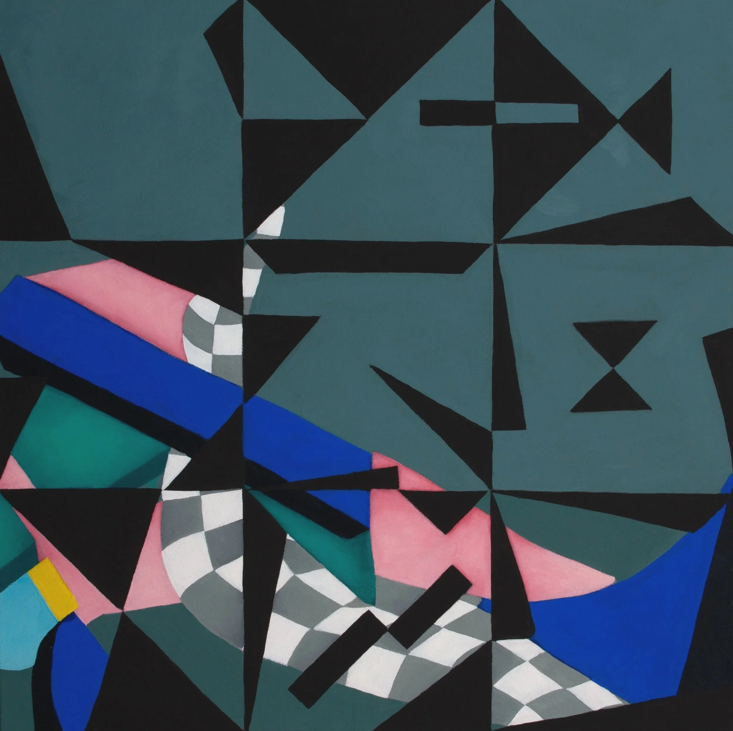 The Space Between I, Oil and acrylic on canvas, 2026 - 50 x 50 cm / 19.7x 19.7 in.