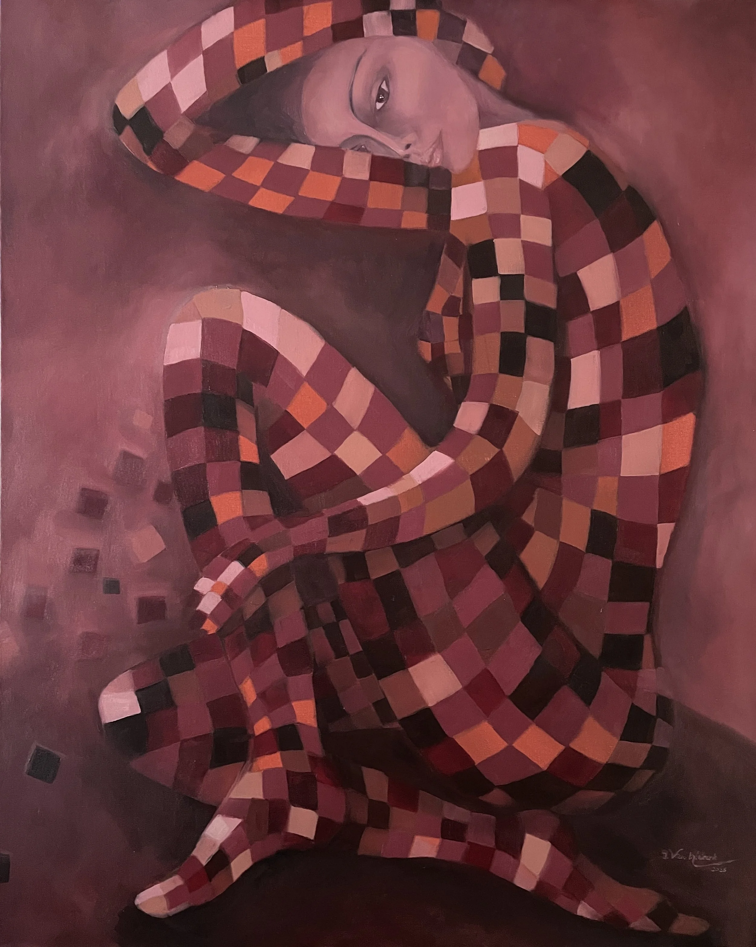 In Burgundy, Oil on canvas, 2026 - 76 x 61 cm / 30 x 24 in.