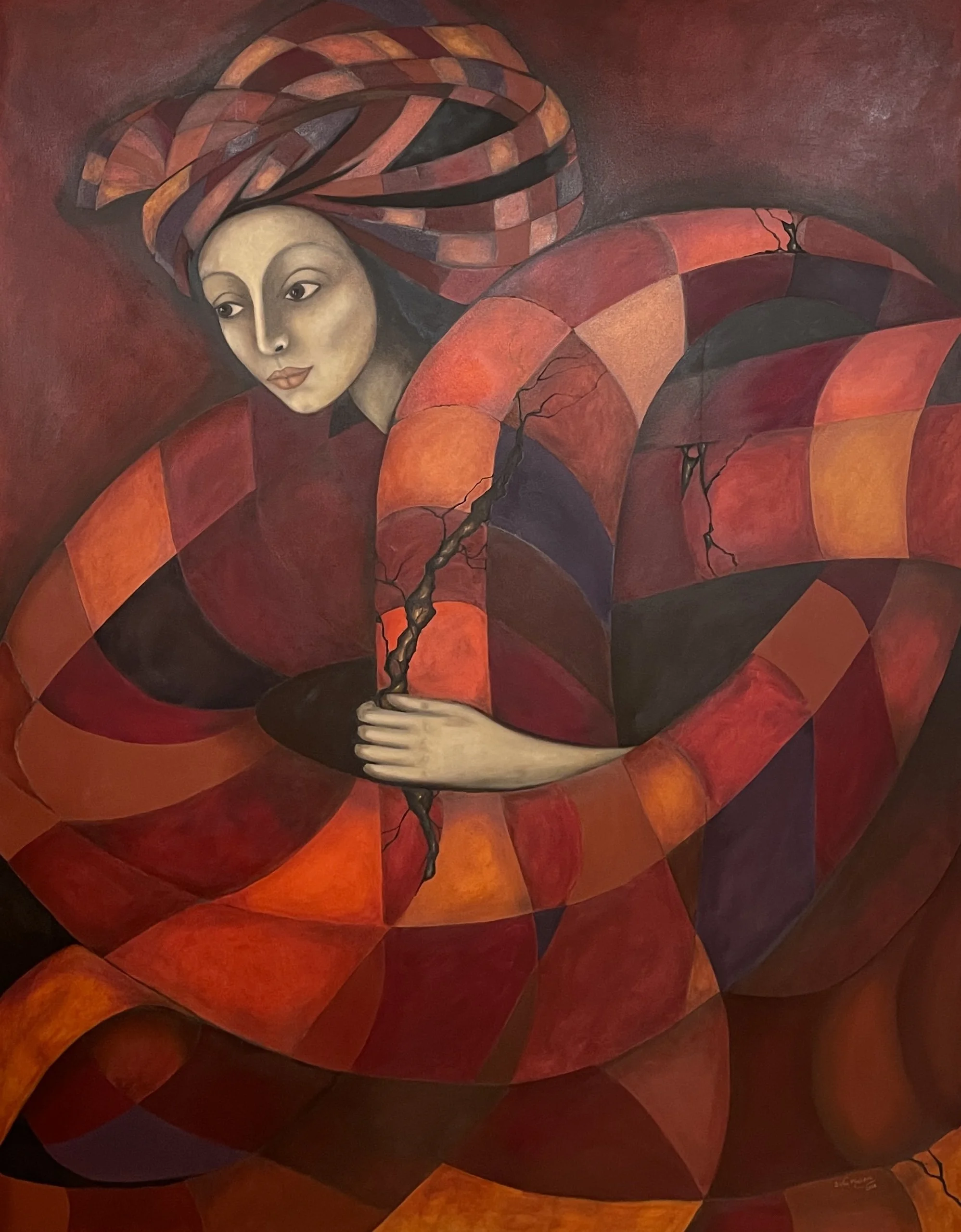 Country in Her Hands, Oil on canvas, 2026 - 195 x 150 cm / 77 x 59in.
Available