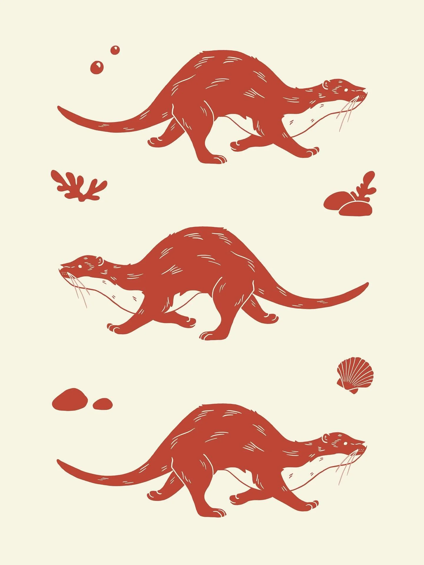 Two entries for @slowdownstudio design competition 🦦 
#slowdownartcomp2025 
In the end I went for a design I know I’d be happy to own. 
Big thank you to @slowdownstudio for running the competition and creating opportunities new and existing a