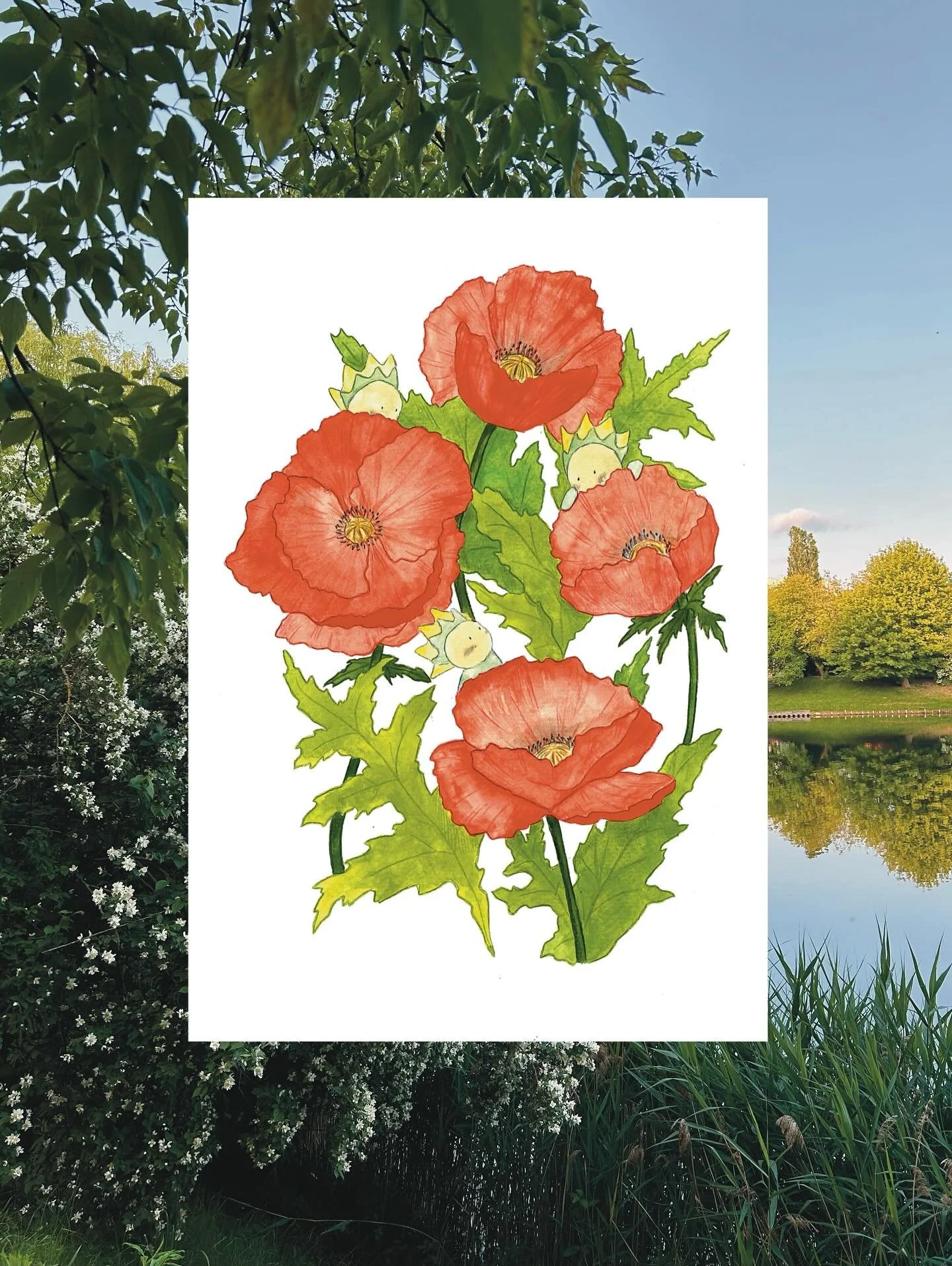 Day 5: Poppy 

Remember these little guys? They&rsquo;ll pop up again later in this #peachtober season&hellip;

#peachtober25 #peachtoberpoppy