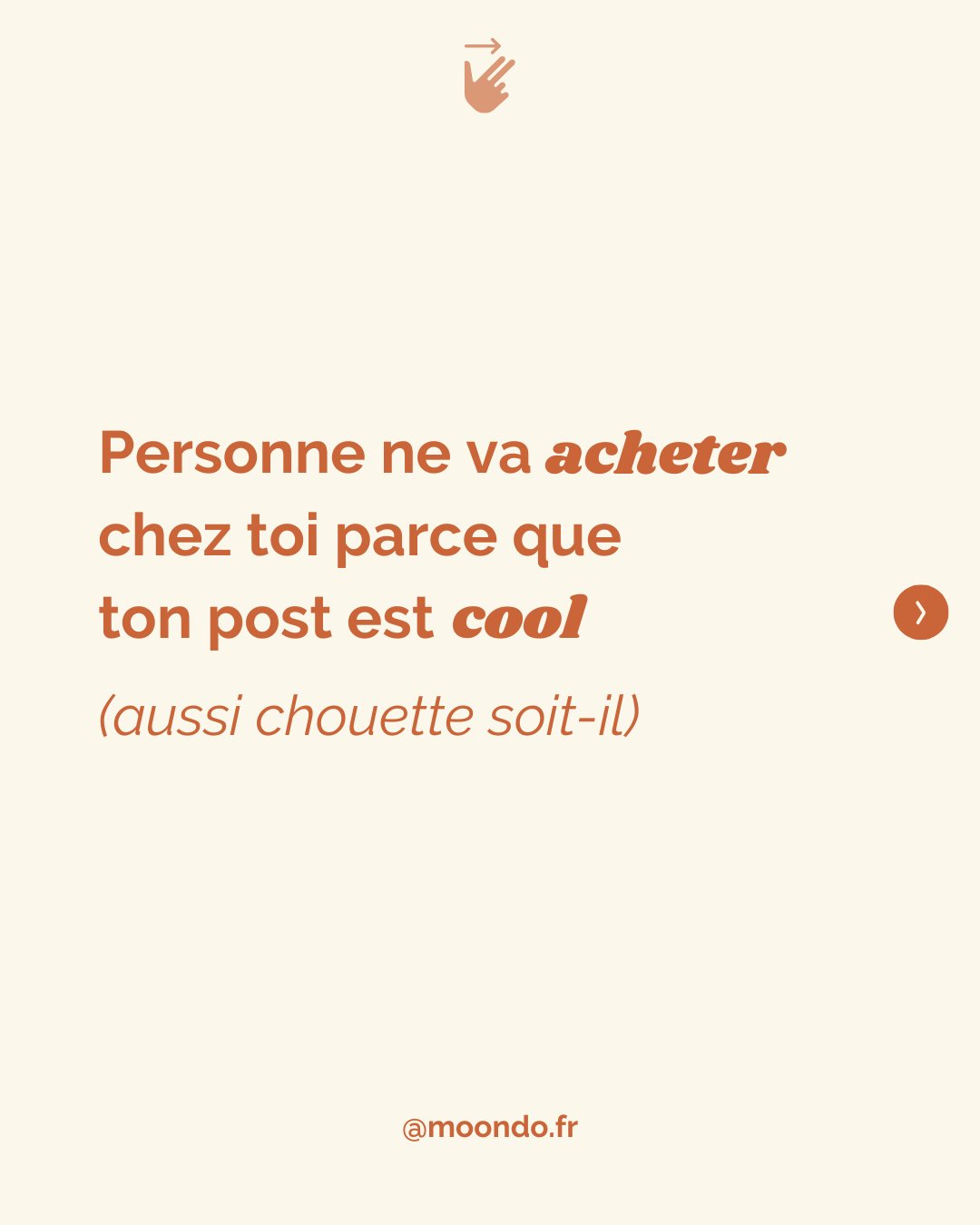 Par contre &ccedil;a peut &ecirc;tre le d&eacute;but d&rsquo;une belle histoire 💛 (si tu fais les choses bien)

Pas juste un feed esth&eacute;tique, mais une identit&eacute; forte et reconnaissable

Pas juste des posts, mais des vrais &eacute;ch