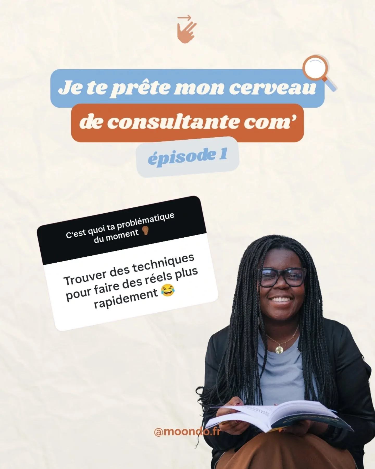 Je te pr&ecirc;te mon cerveau de consultante com' - &Eacute;pisode 1 🧠

Aujourd'hui, je te partage quelques conseils pour gagner du temps dans ta cr&eacute;ation de reels.

Spoiler alert : la cl&eacute;, c'est d'avoir un cadre !

Je te partage mes t