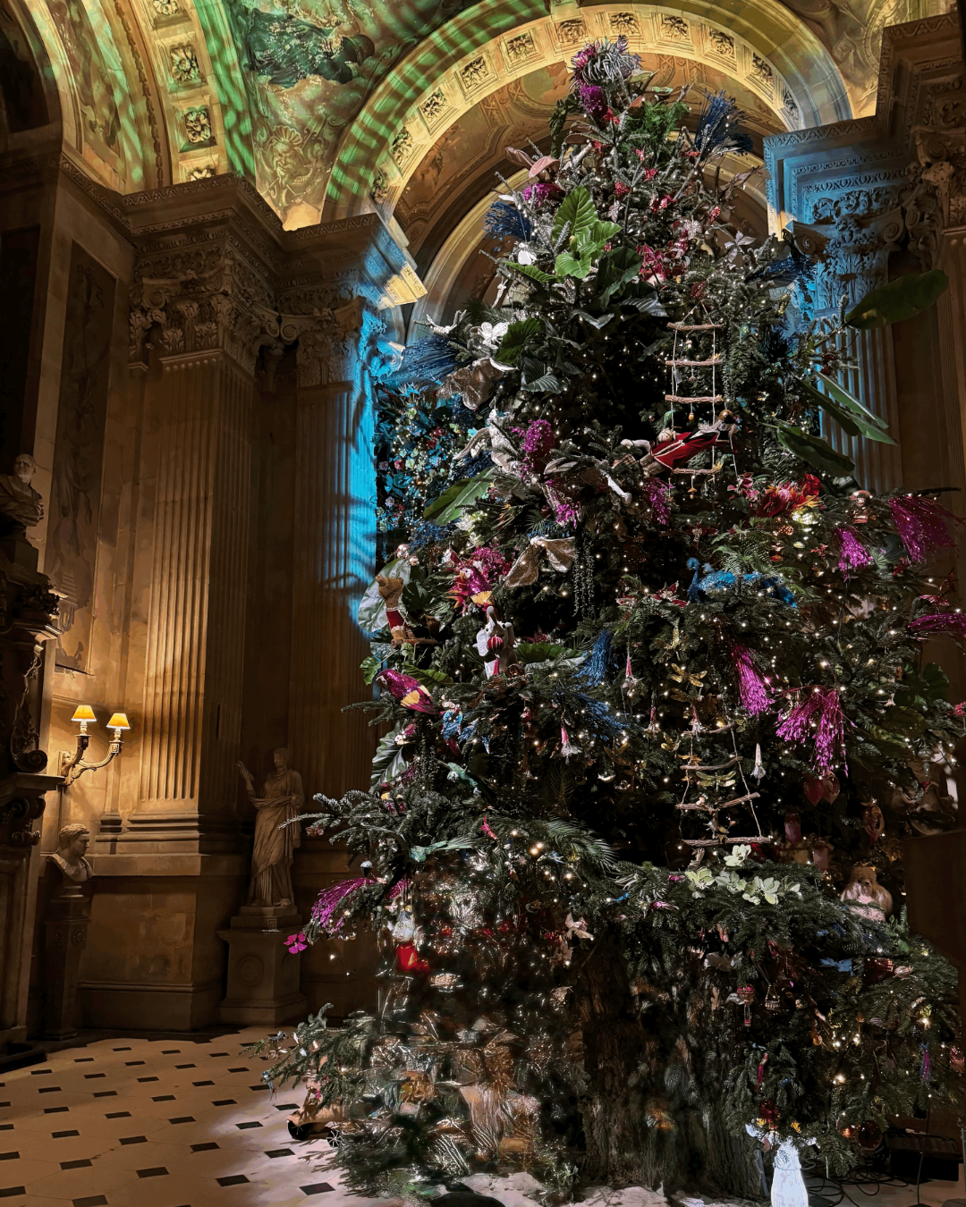 Enchanting Christmas tree at Castle Howard