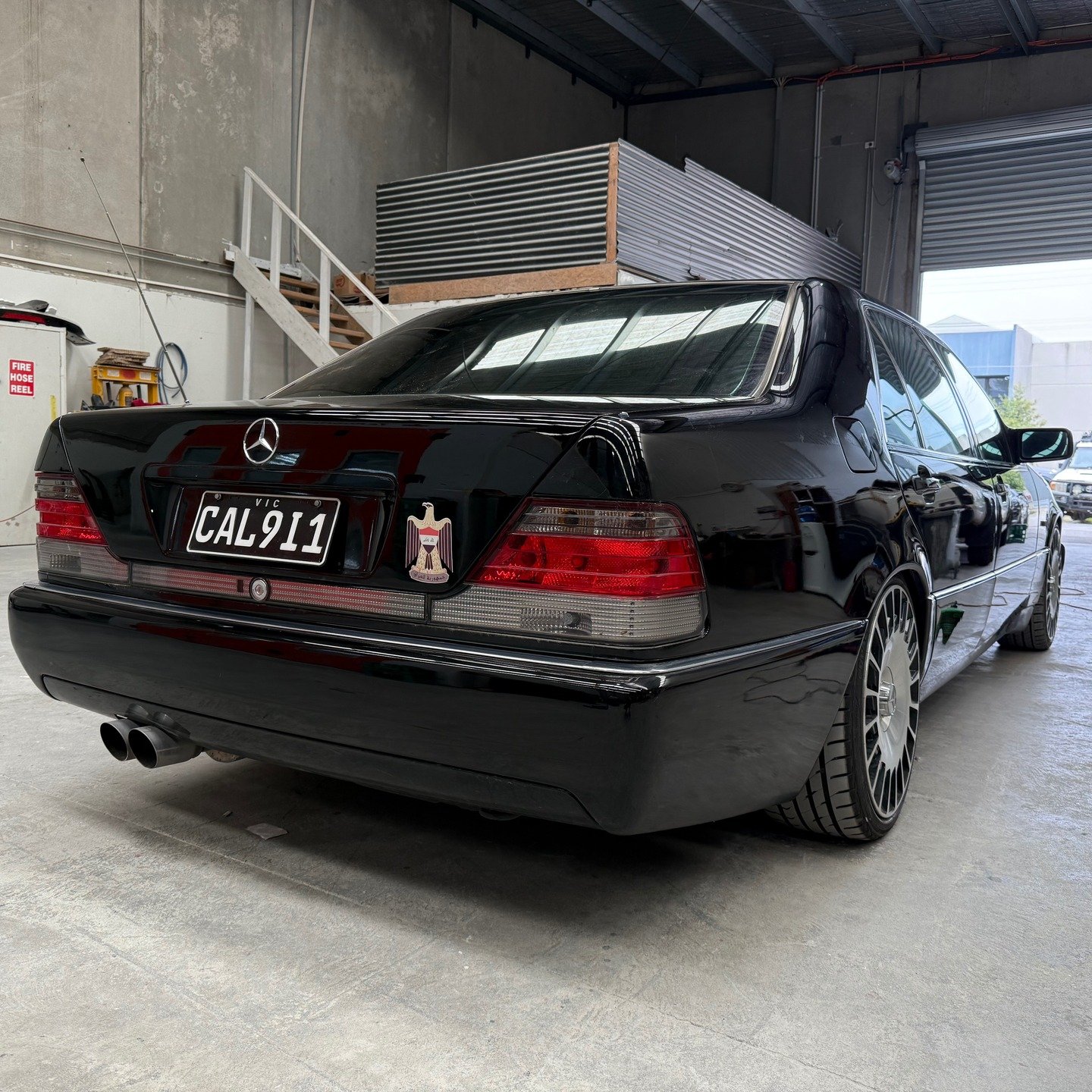 Mercedes S Class in for front end repairs. check out the finished result.