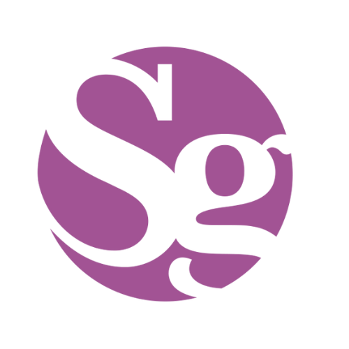 A purple circle logo with overlapping white stylized letters 'S', 'o', and 'g'.