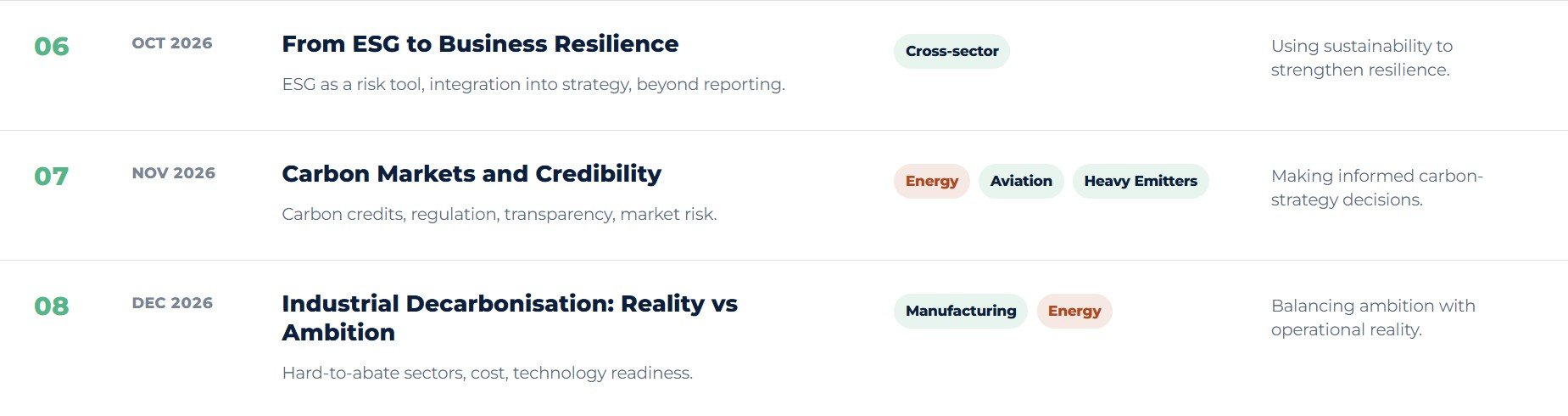 Chapter III - Resilience and Transition - October-December 2026