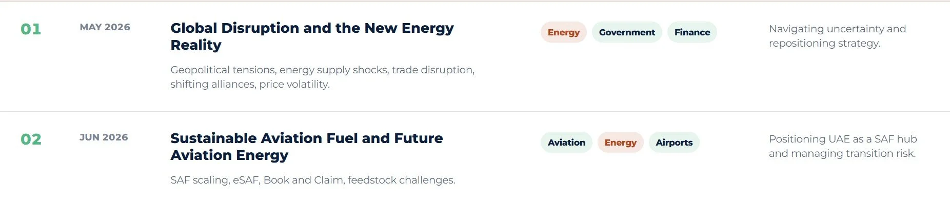 Chapter I - Disruption and Energy - May-June 2026