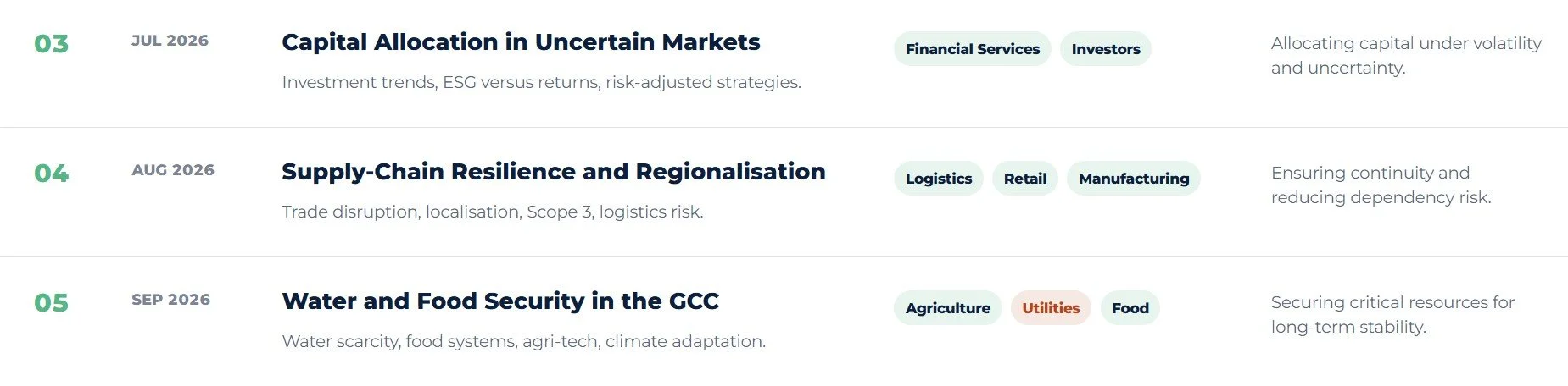 Chapter II - Capital and Supply - July-September 2026